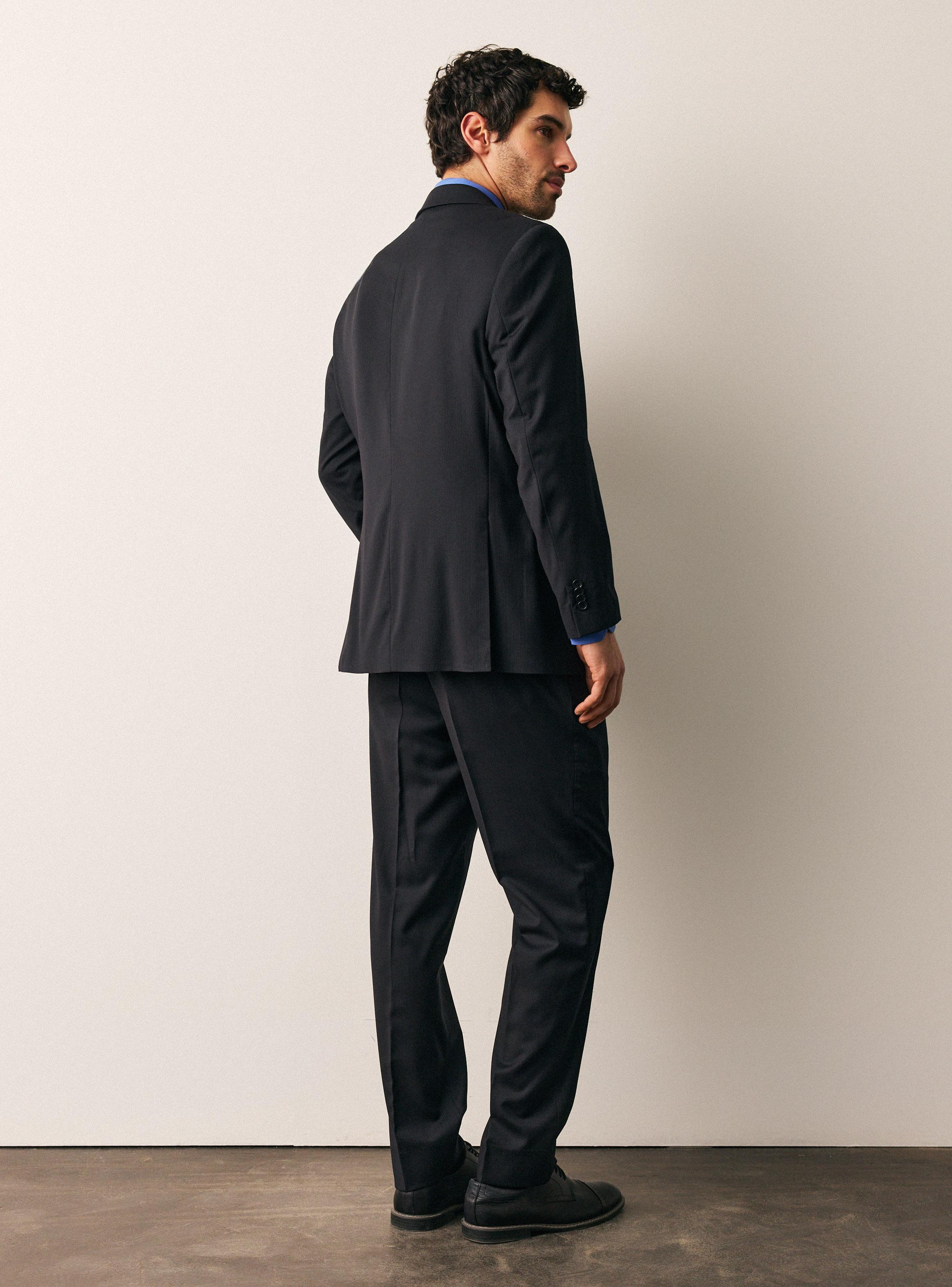Traje Recto Fantasía Acanalada Regular Fit-5