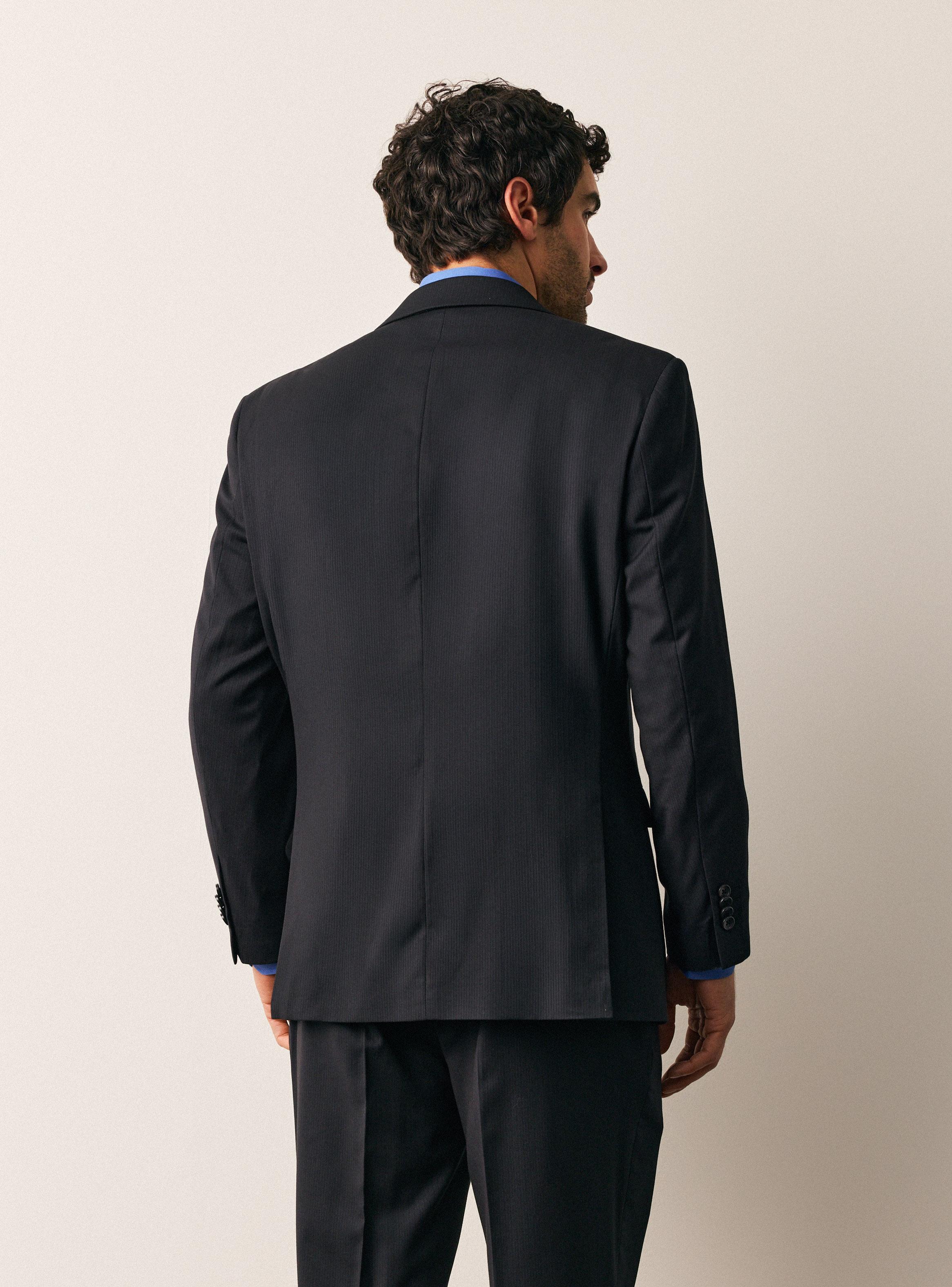 Traje Recto Fantasía Acanalada Regular Fit-1