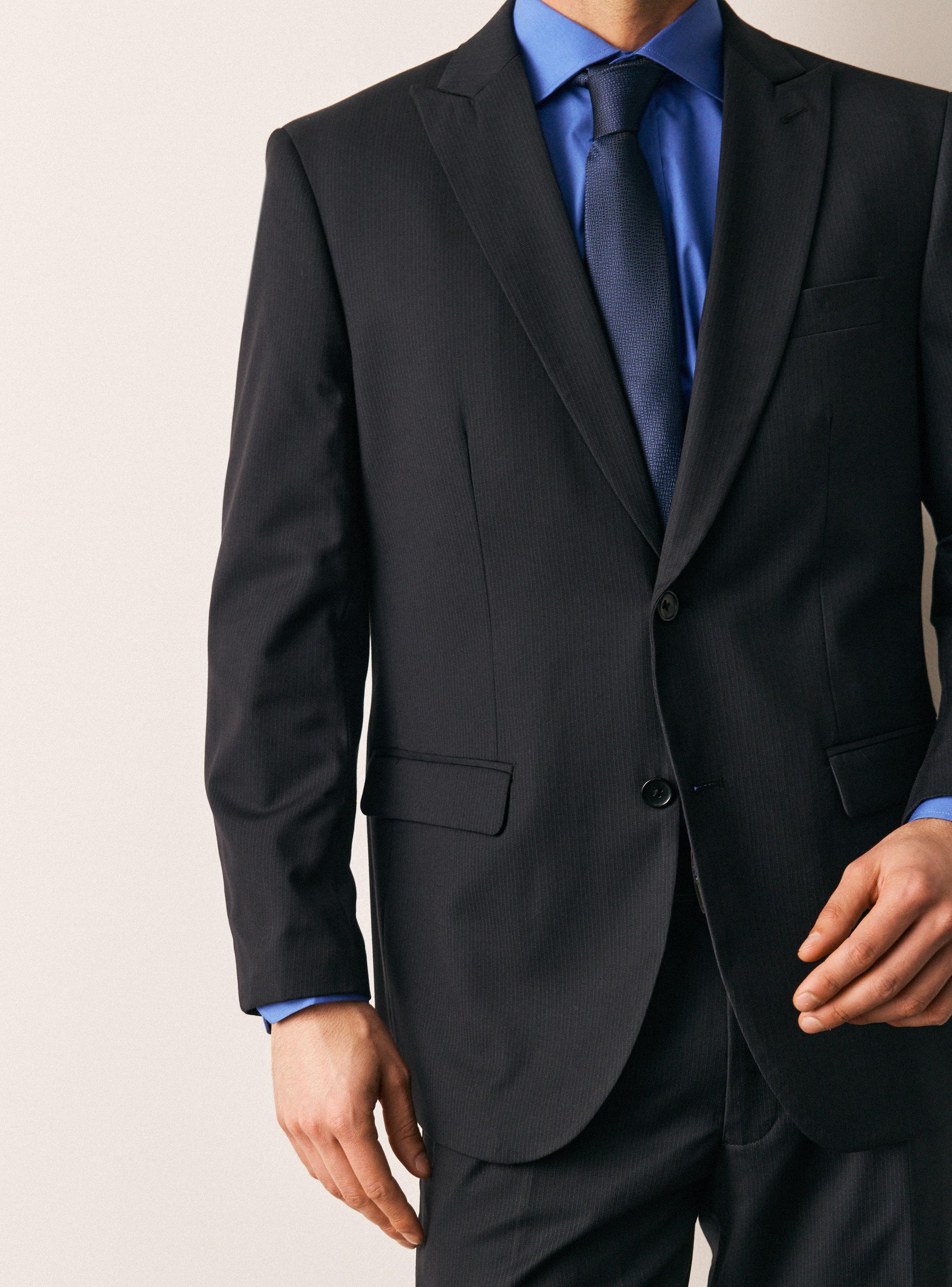 Traje Recto Fantasía Acanalada Regular Fit-3
