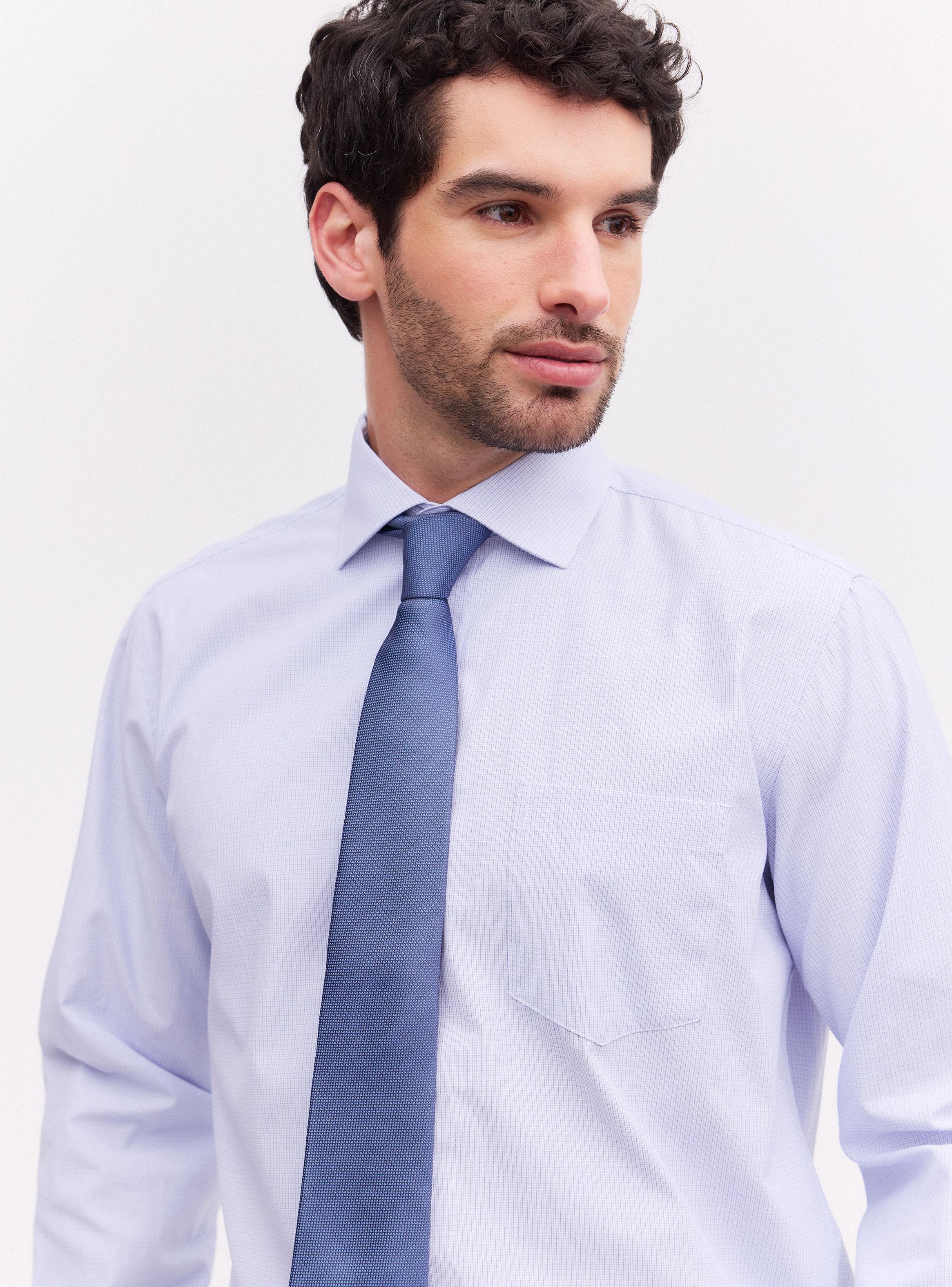Camisa Semi Slim Fantasías Cuello Italiano-2