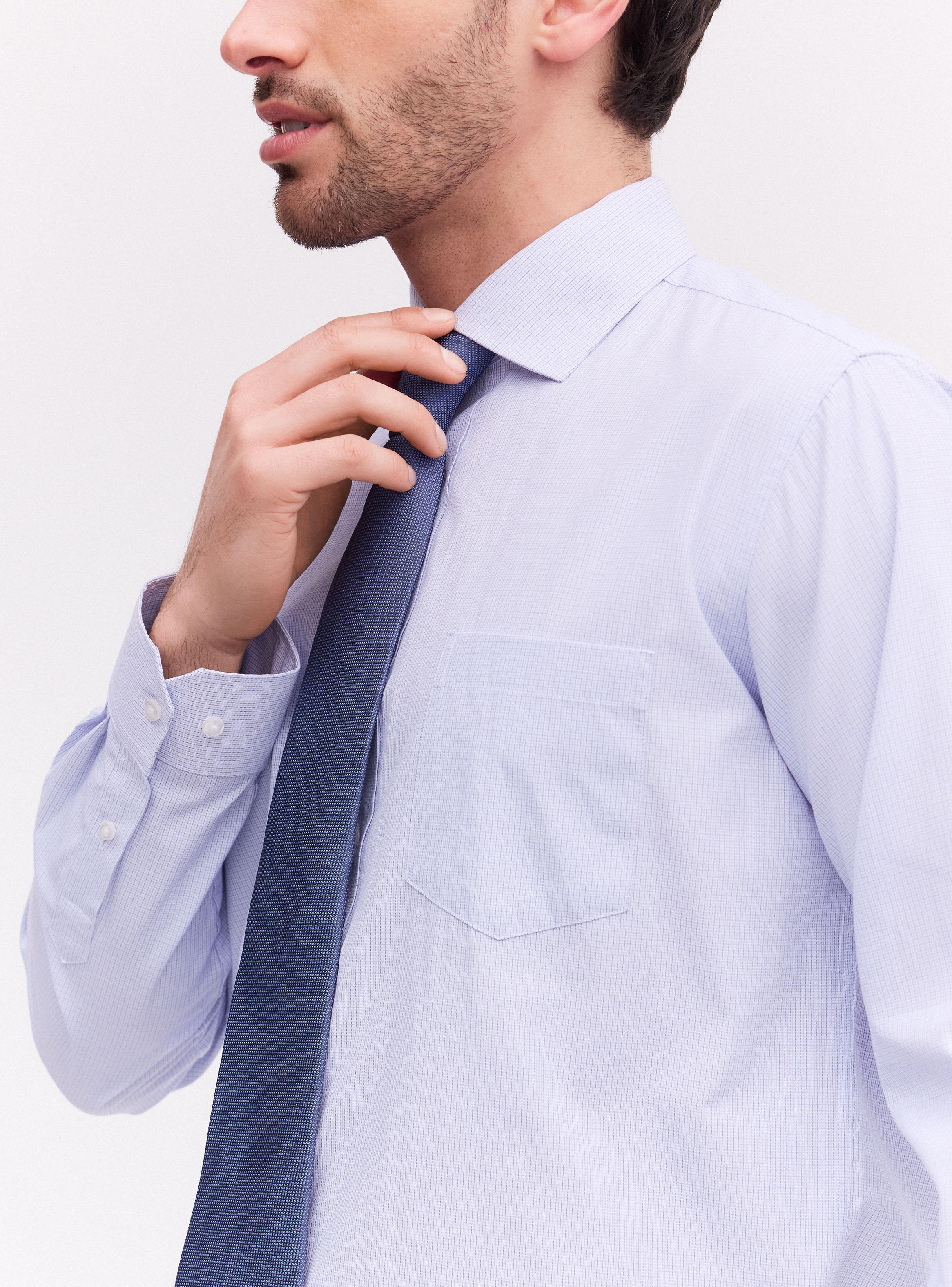 Camisa Semi Slim Fantasías Cuello Italiano-3