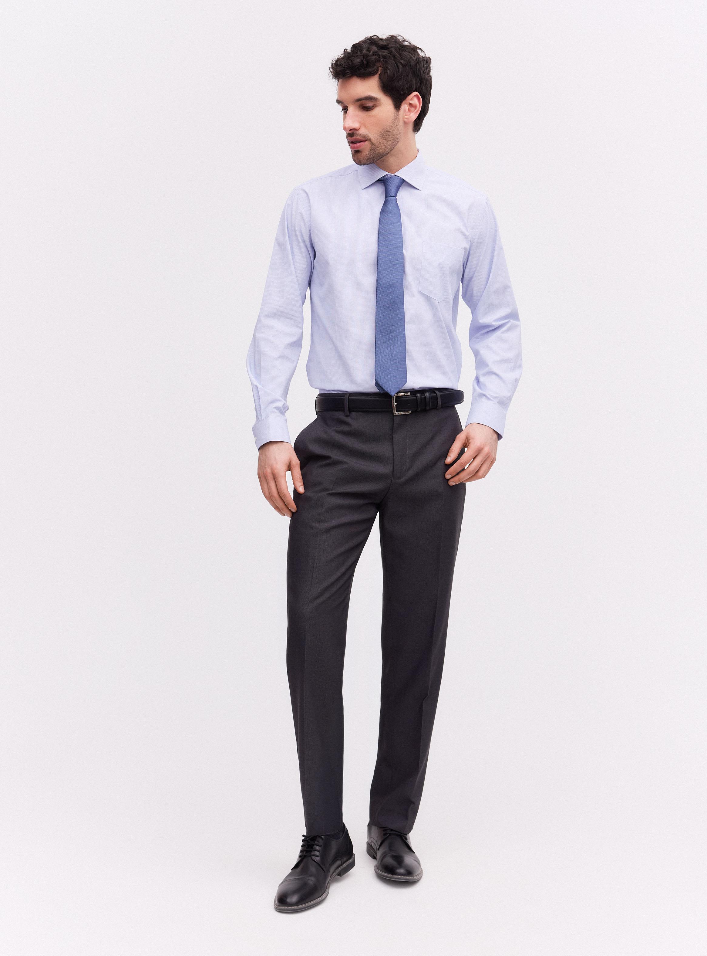 Camisa Semi Slim Fantasías Cuello Italiano-4