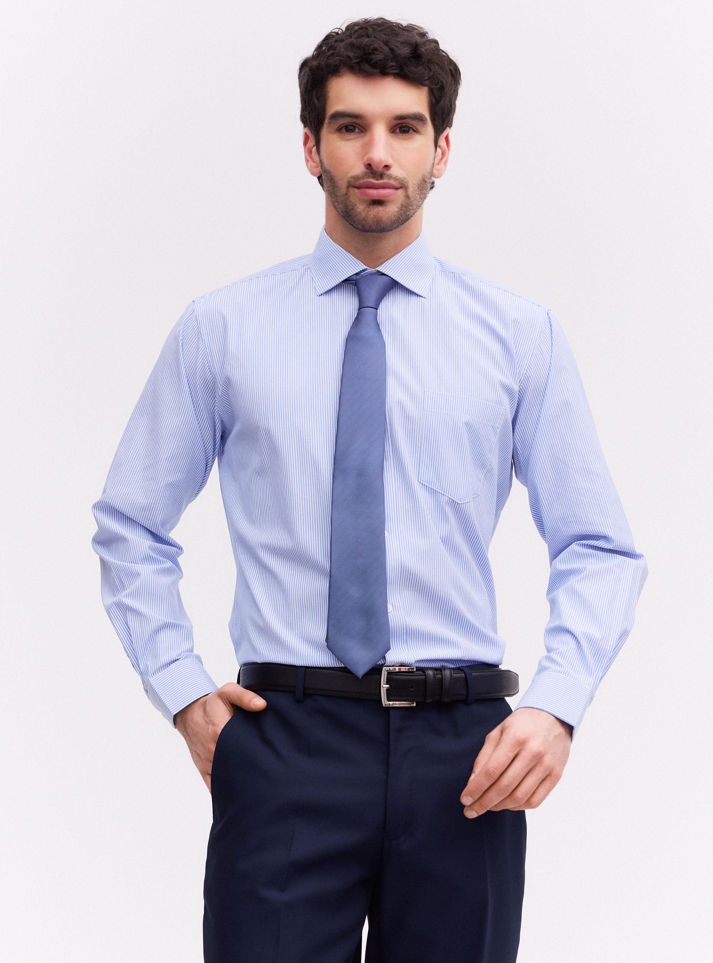 Camisa Semi Slim Fantasías Cuello Italiano-0