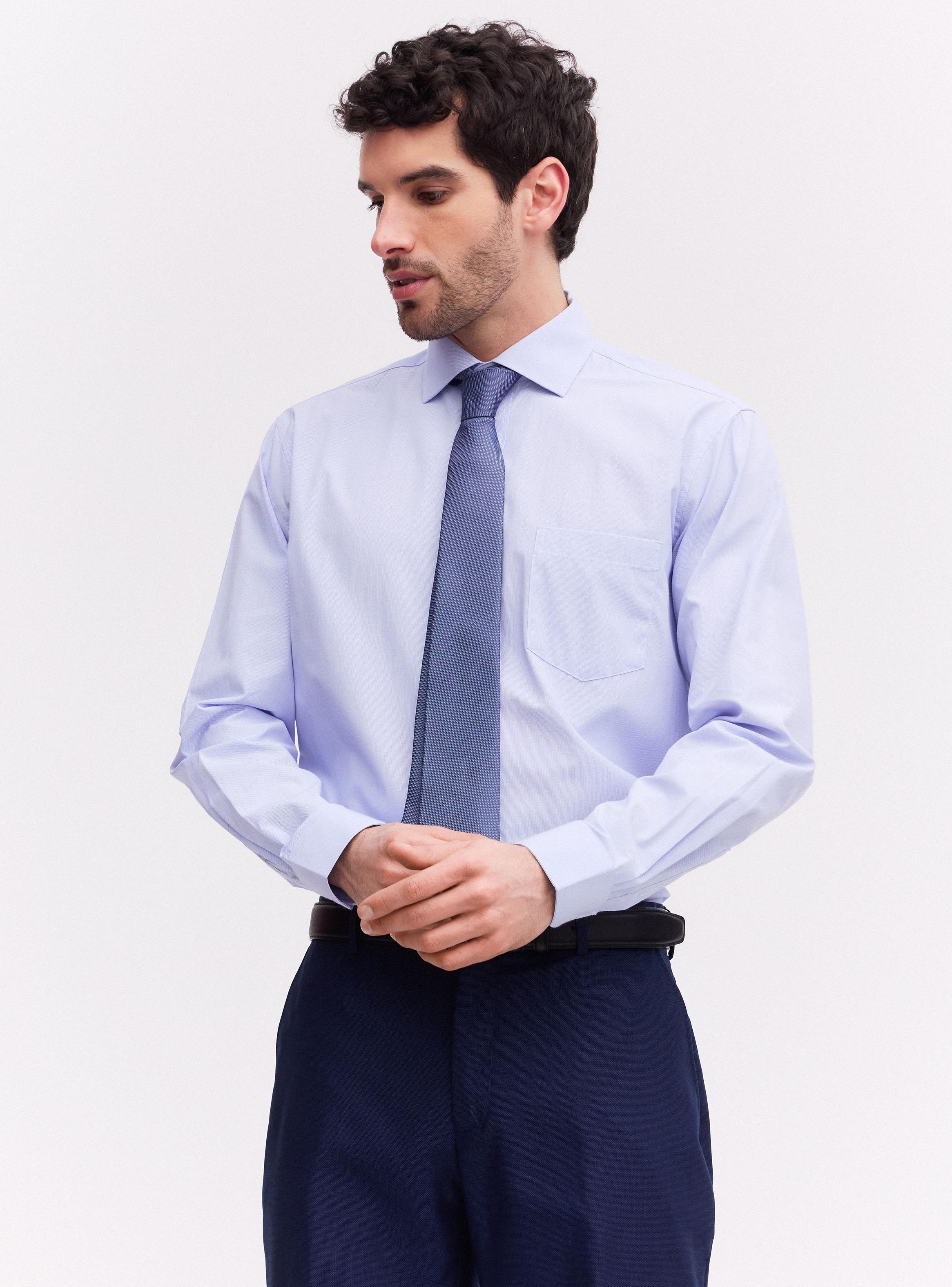 Camisa Semi Slim Fantasías Cuello Italiano-0