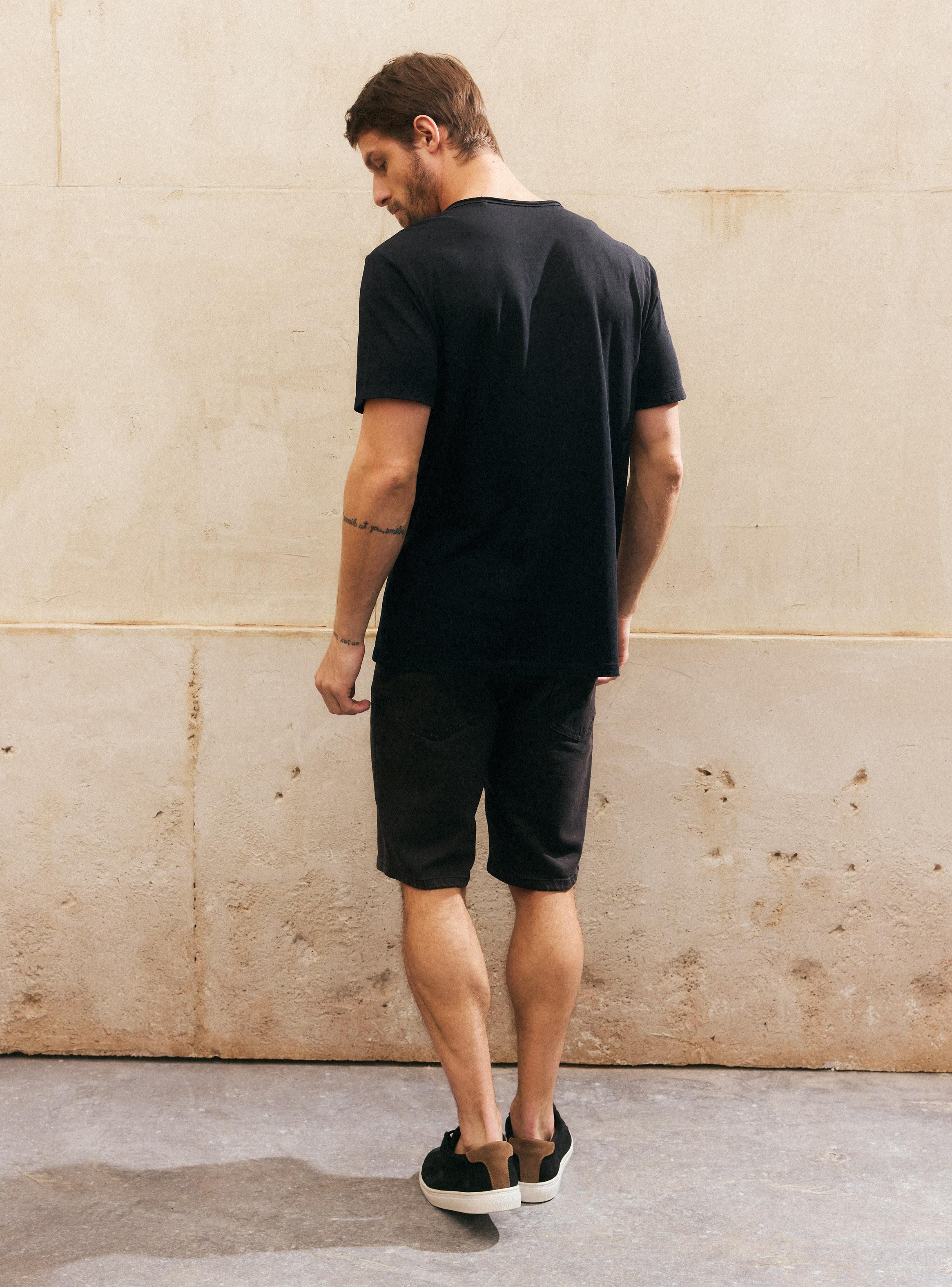 Polera Henley Algodón Cuello V-4