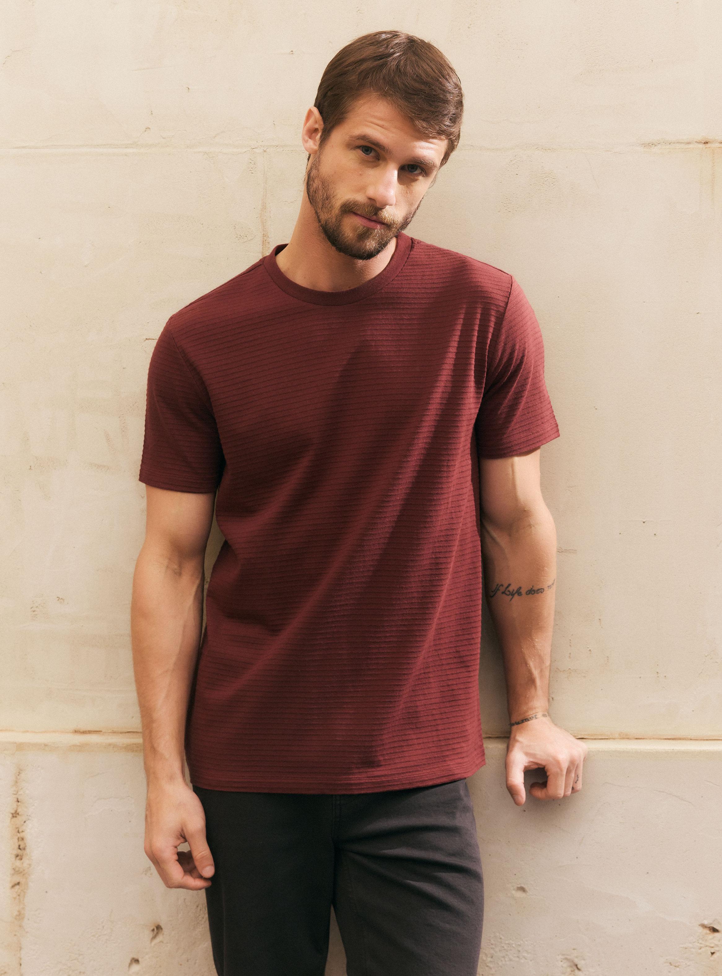 Polera Manga Corta Texturada-0
