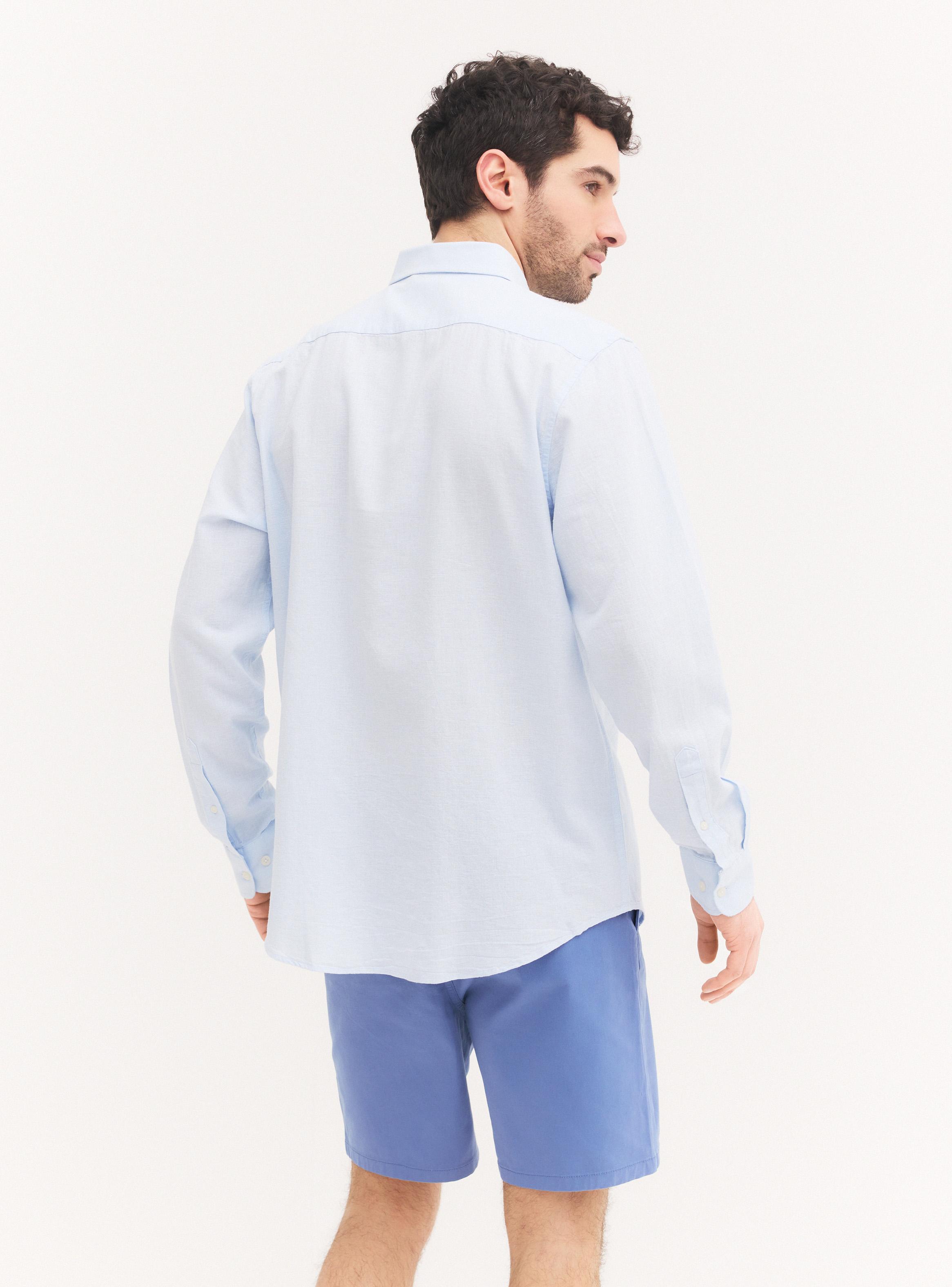 Camisa Manga Corta Algodón Lino-0