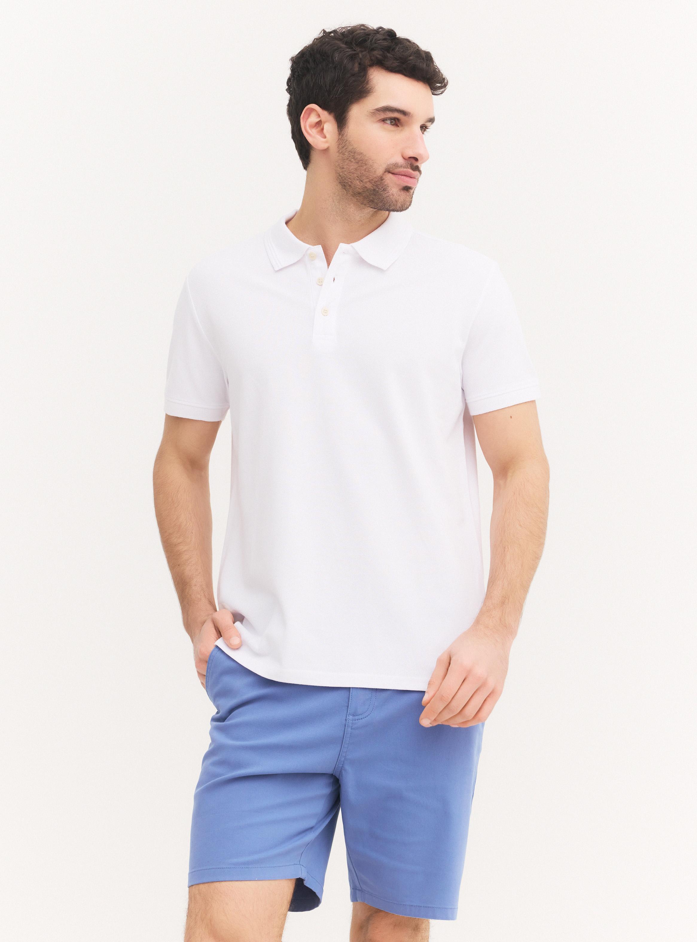 Polera Manga Corta Polo Detalle Cuello-0