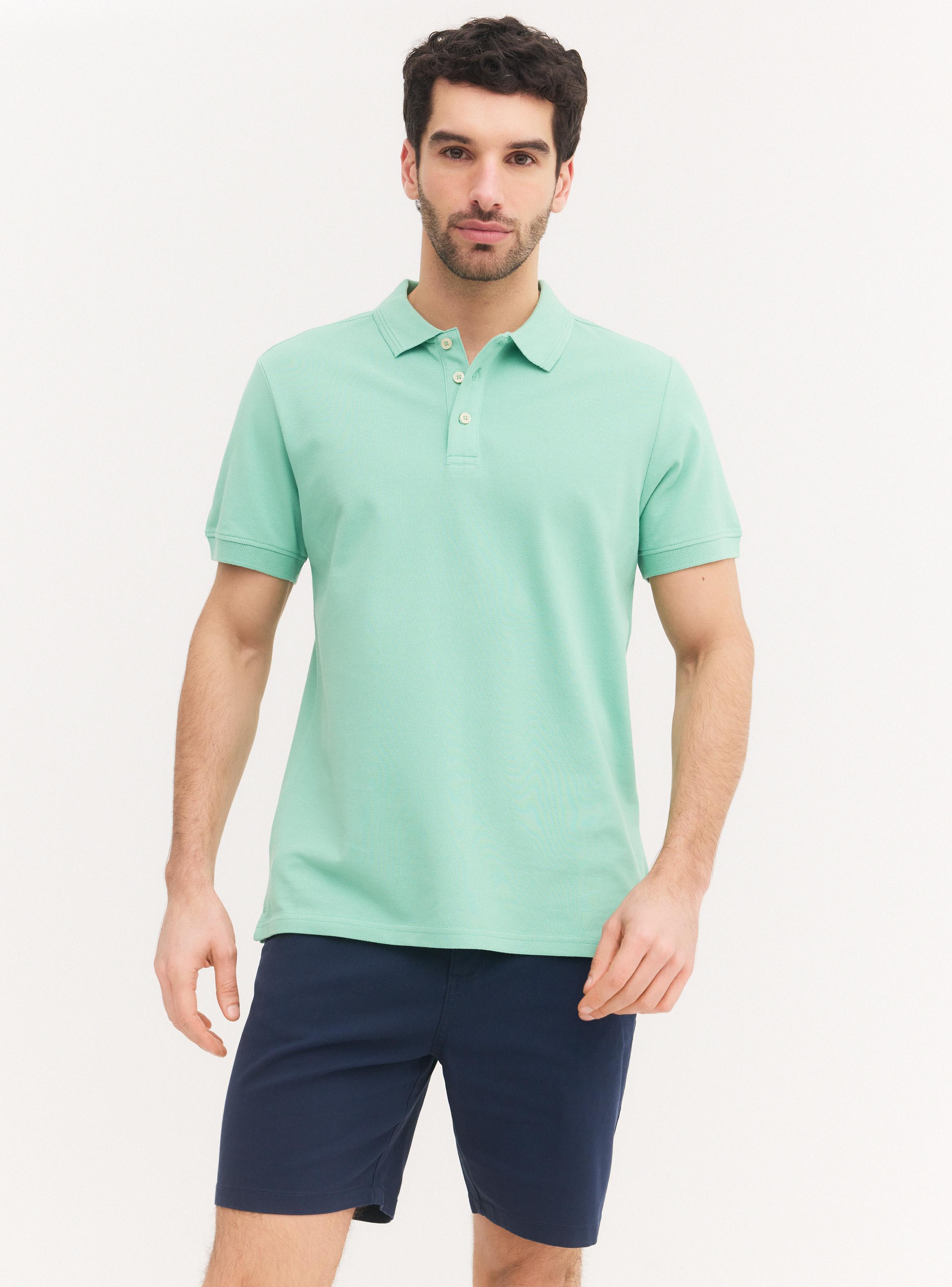 Polera Manga Corta Polo Detalle Cuello-0