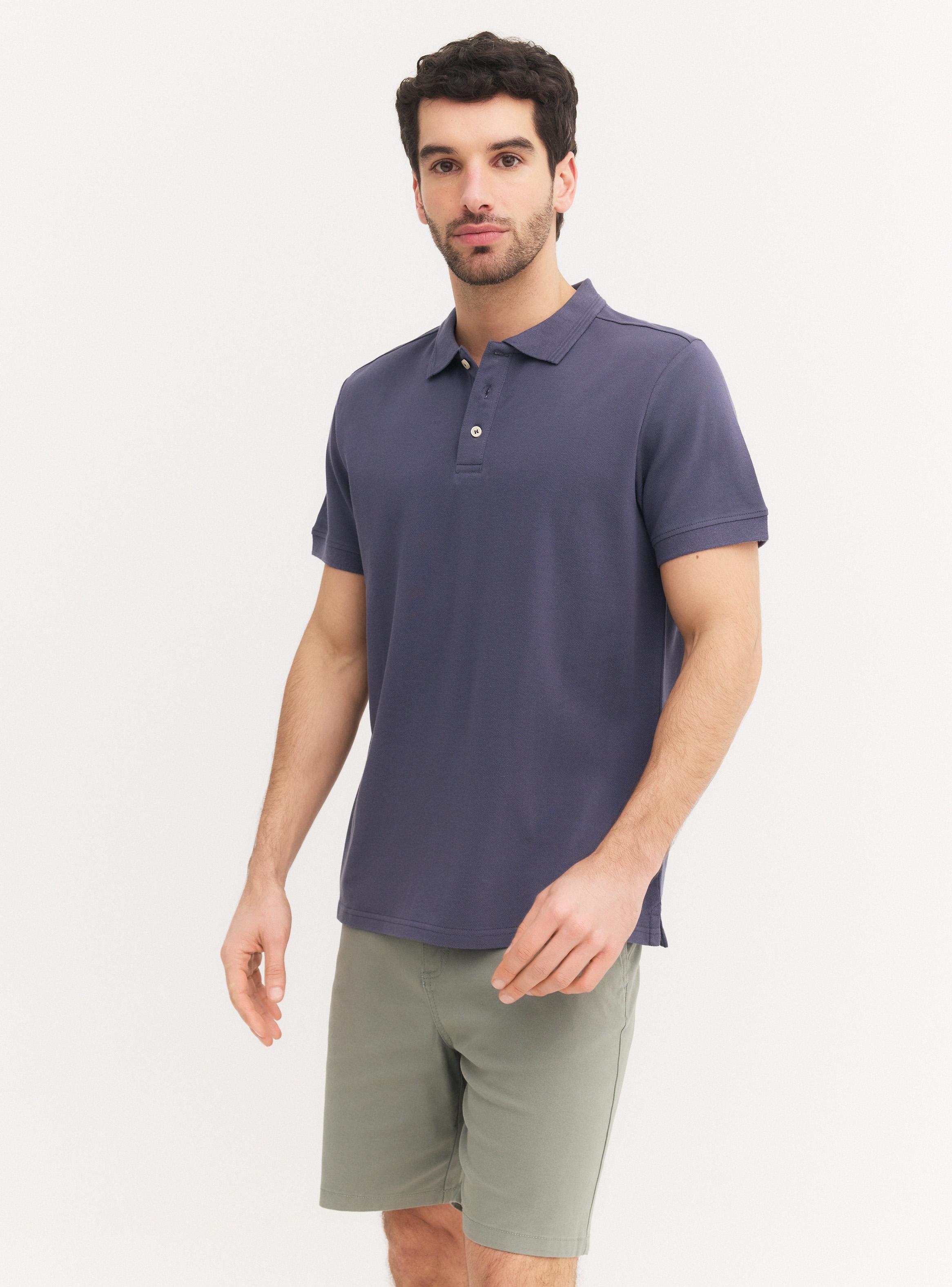Polera Manga Corta Polo Detalle Cuello-0