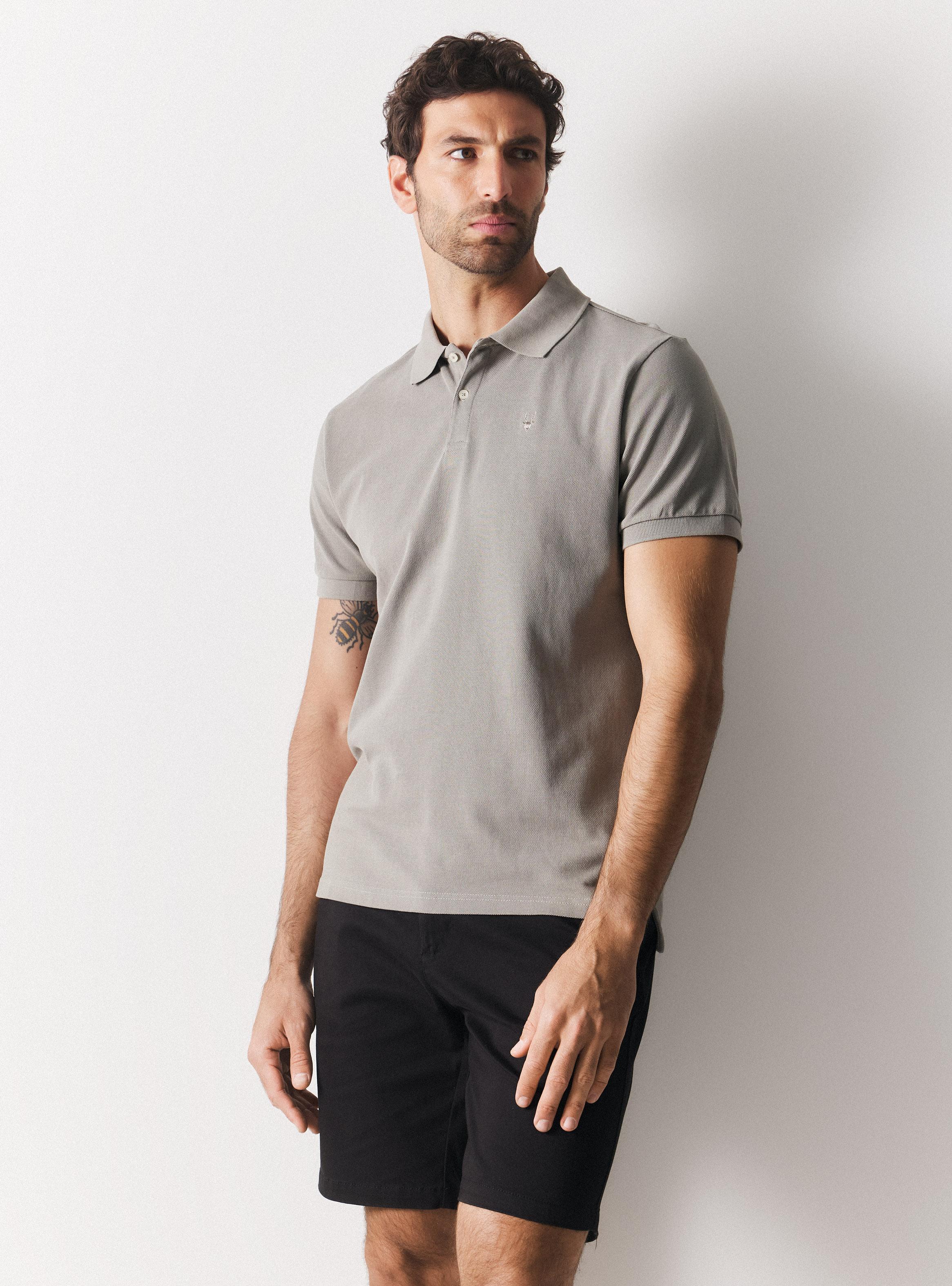 Polera Cuello Polo Piqué-0