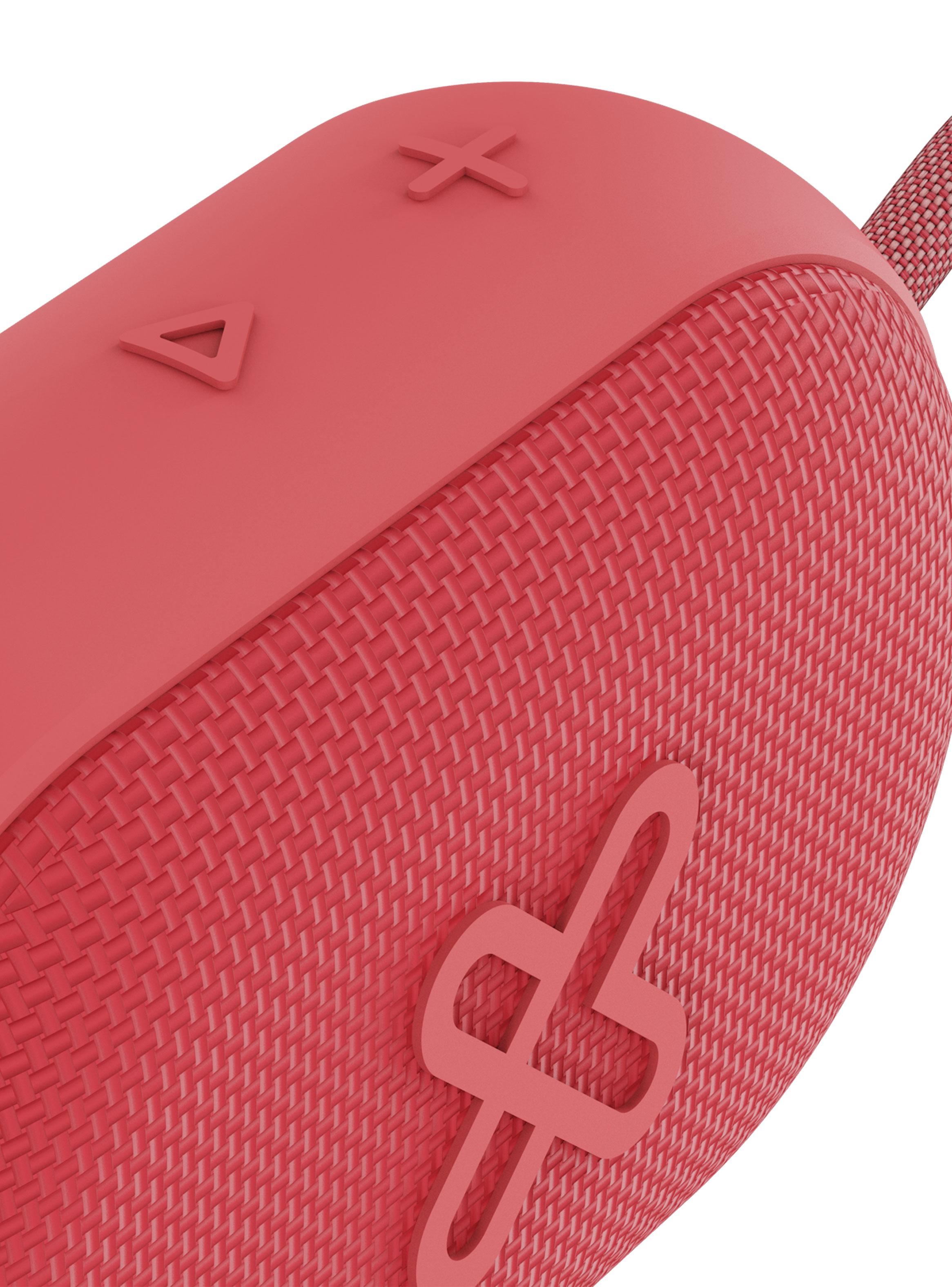 Parlante Bluetooth Portátil Groove Splash Rojo-3