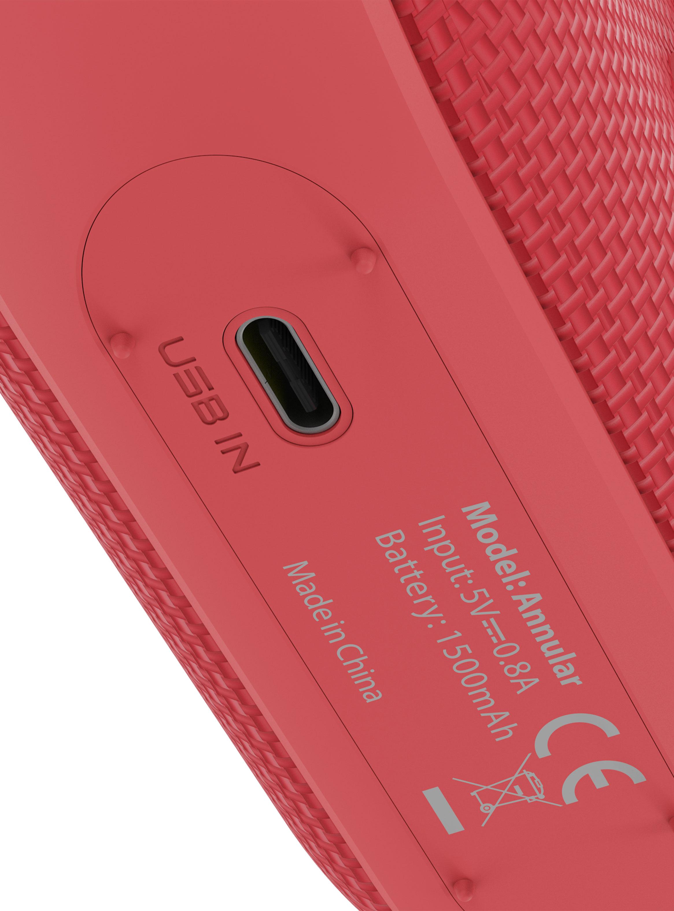 Parlante Bluetooth Portátil Groove Splash Rojo-6