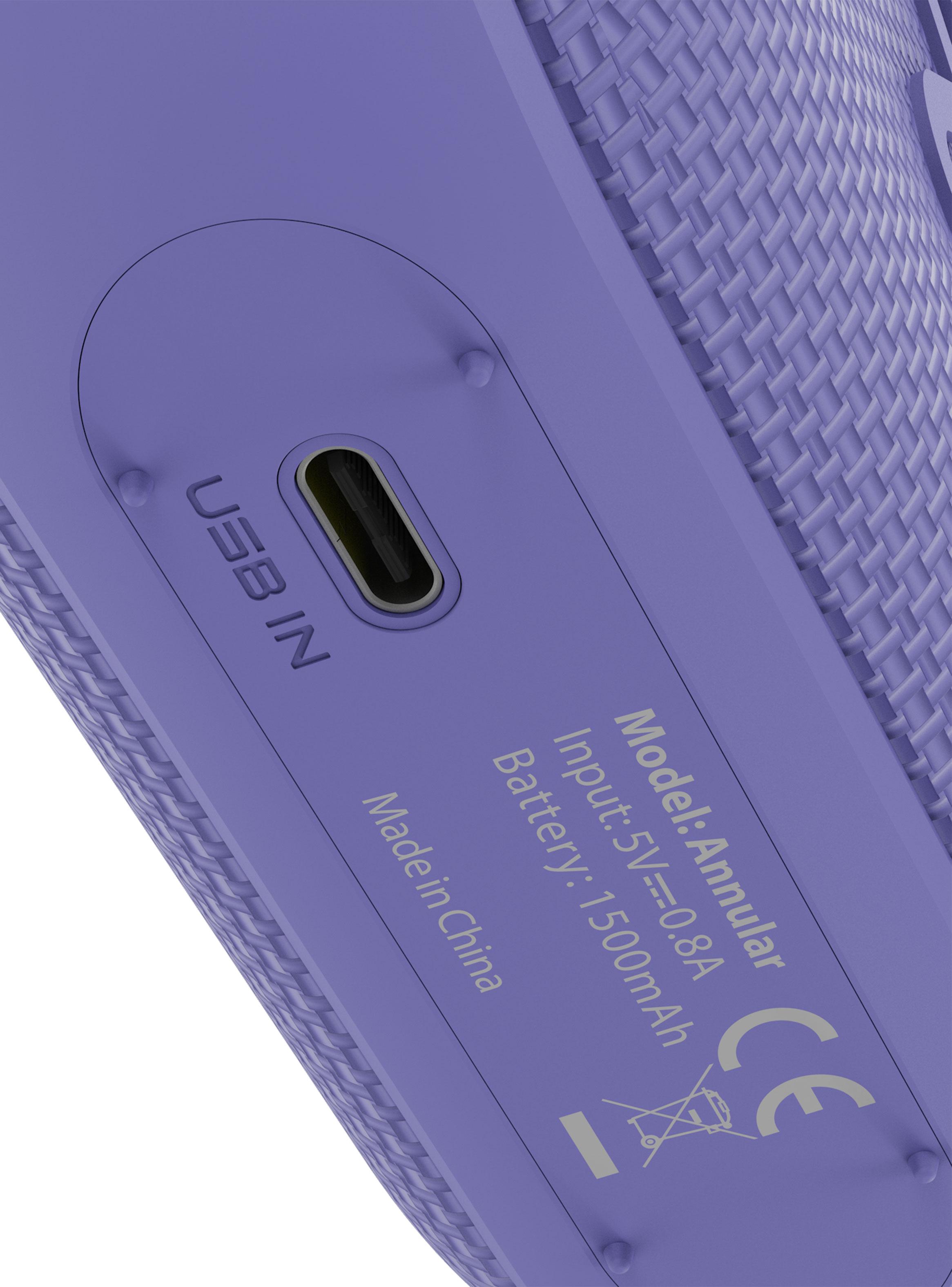 Parlante Bluetooth Portátil Groove Splash Púrpura-5