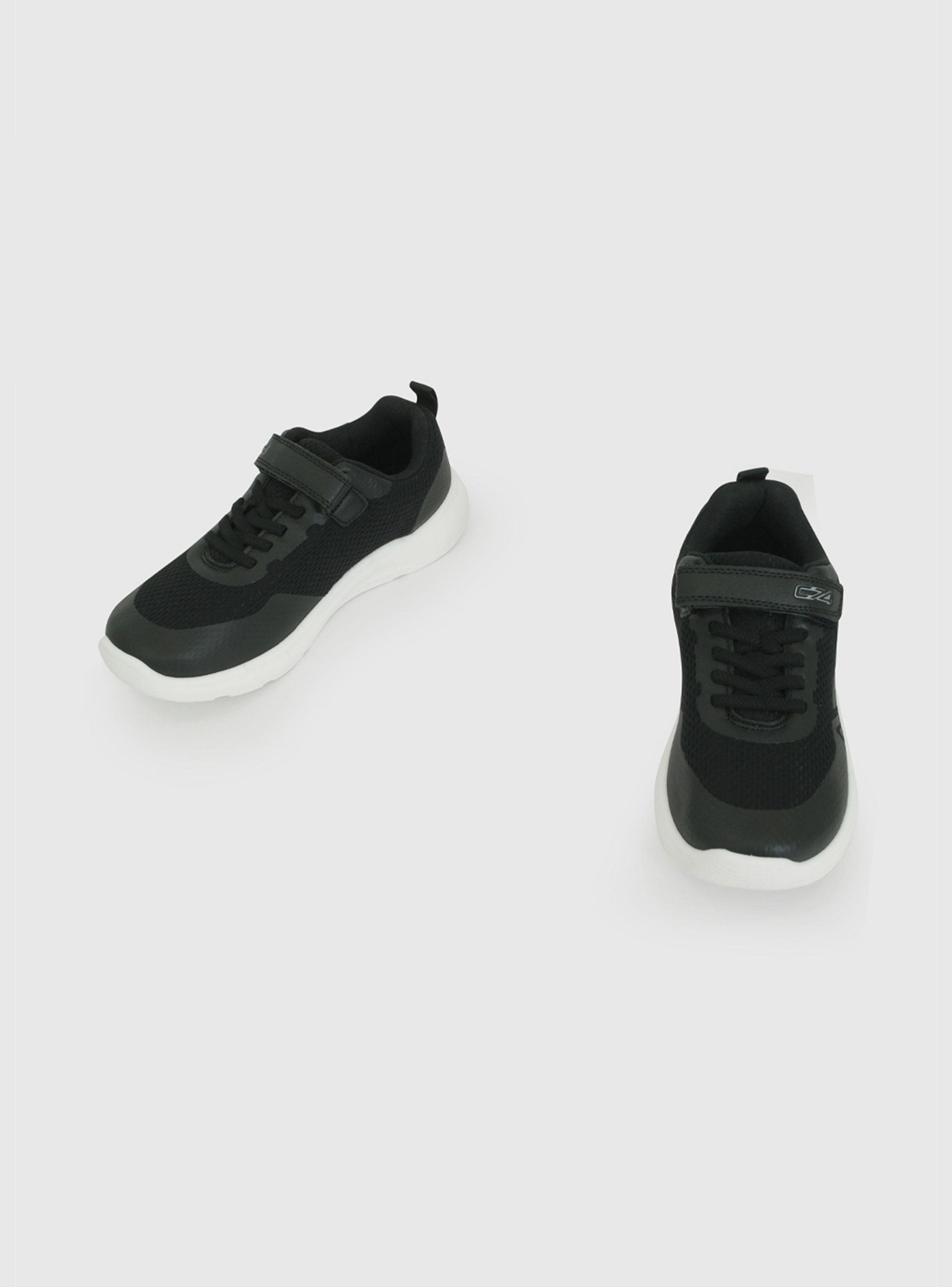 Zapatilla Training Negra Active Velcro Elástico Niños-2