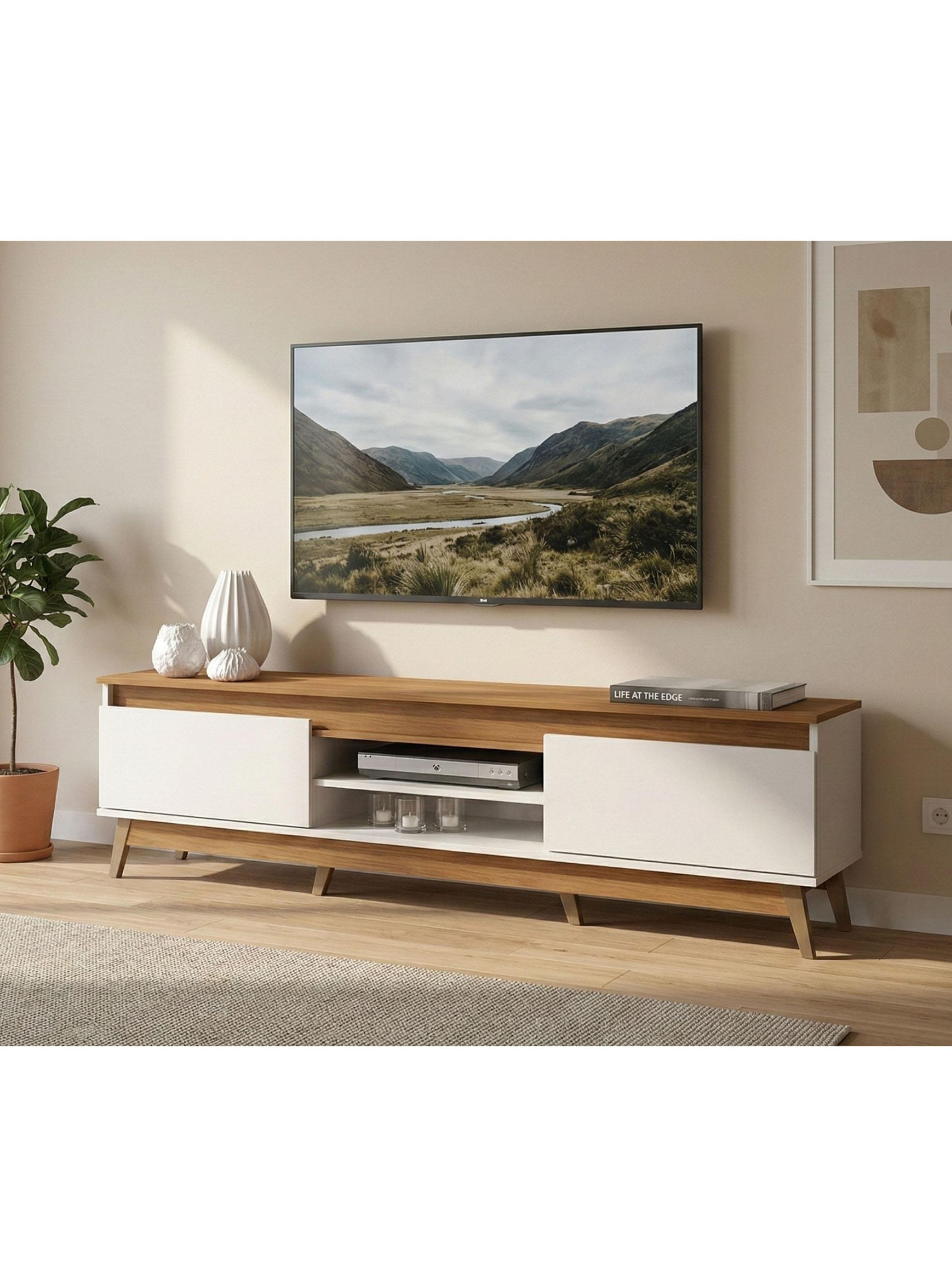 Rack TV Texas para Pantalla hasta 85'' Roble Beige-3
