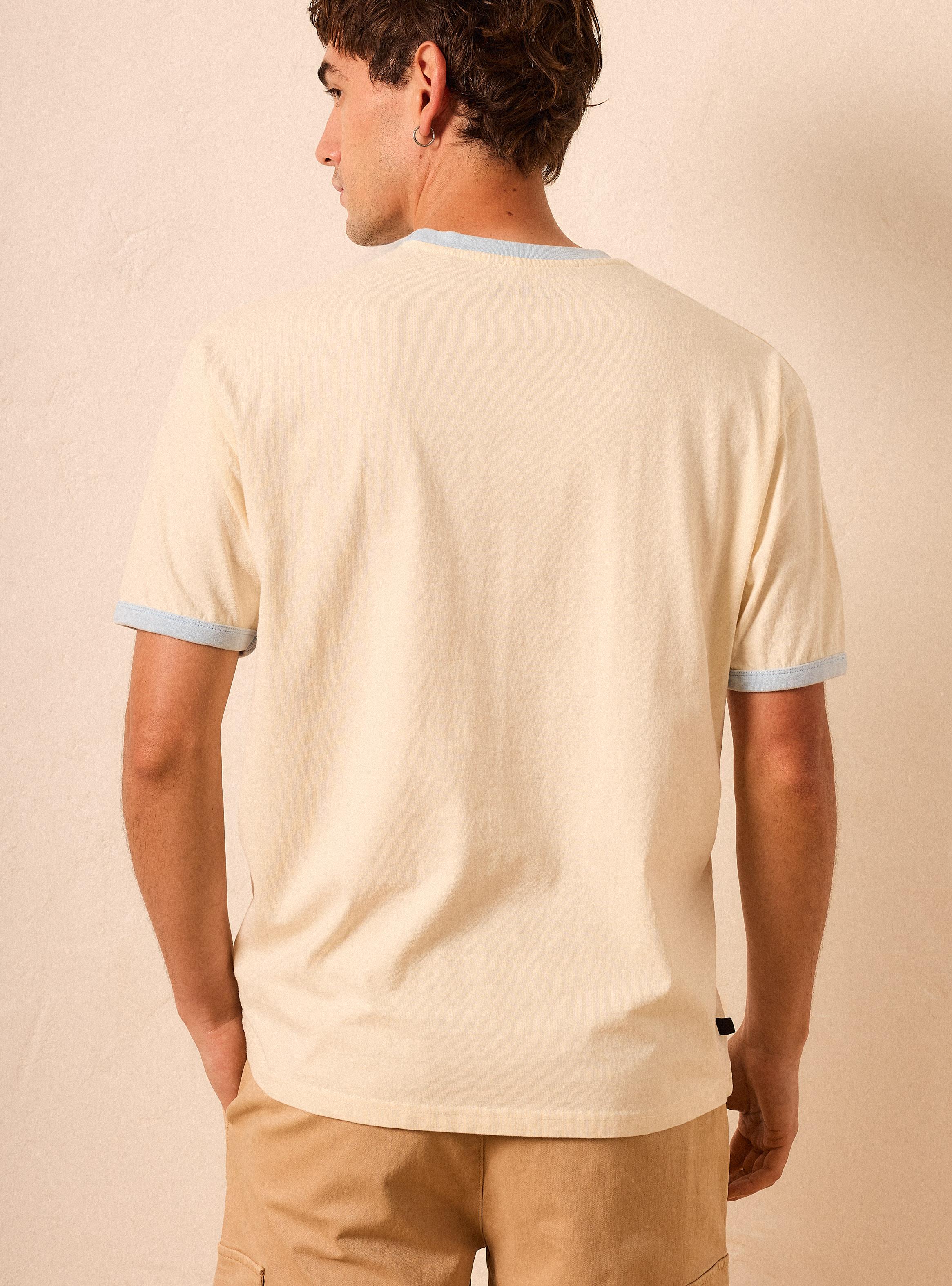 Polera Pipping en Contraste Manga Caída-3