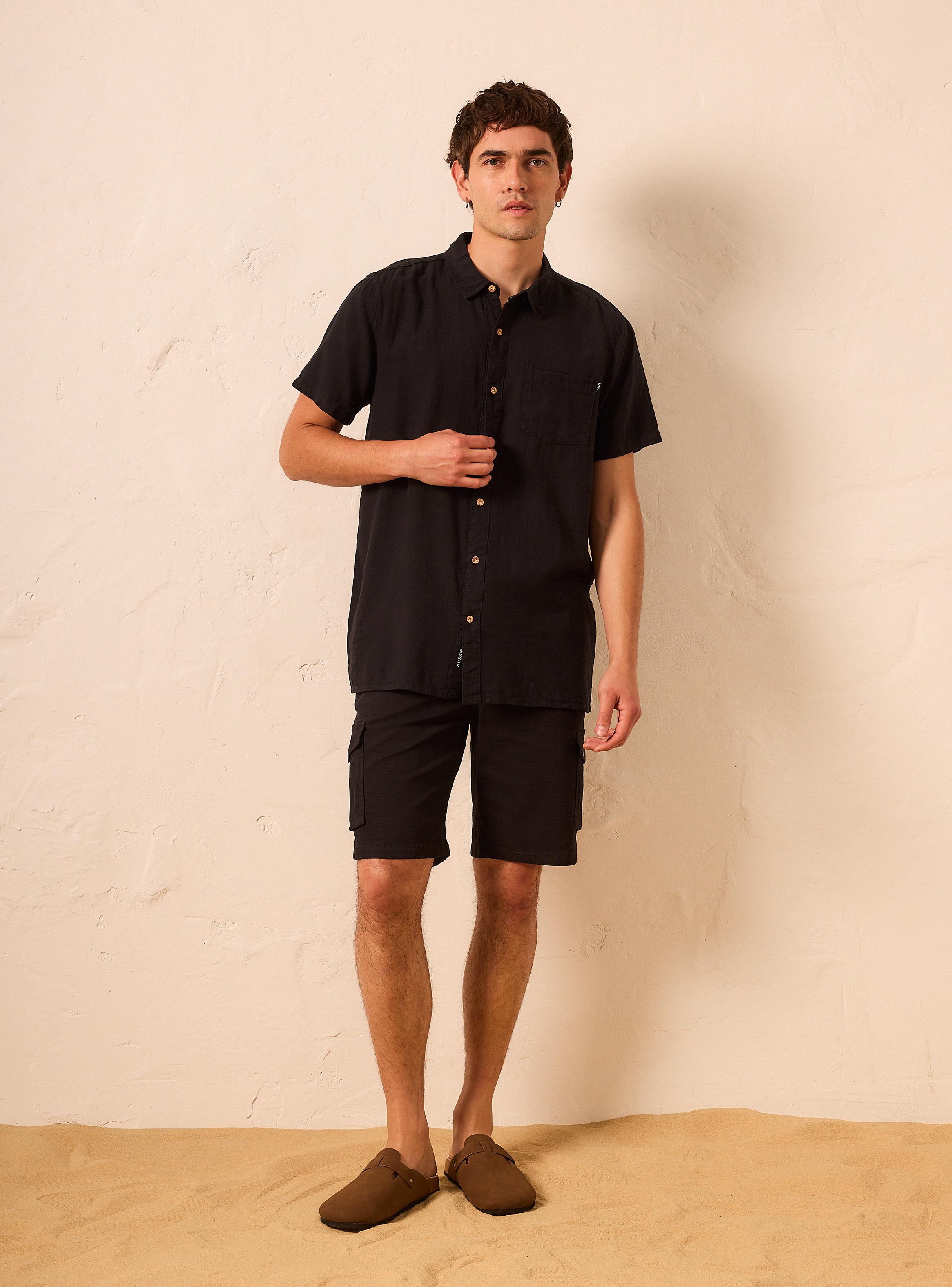 Camisa Manga Corta Lavado Garment Dye-4