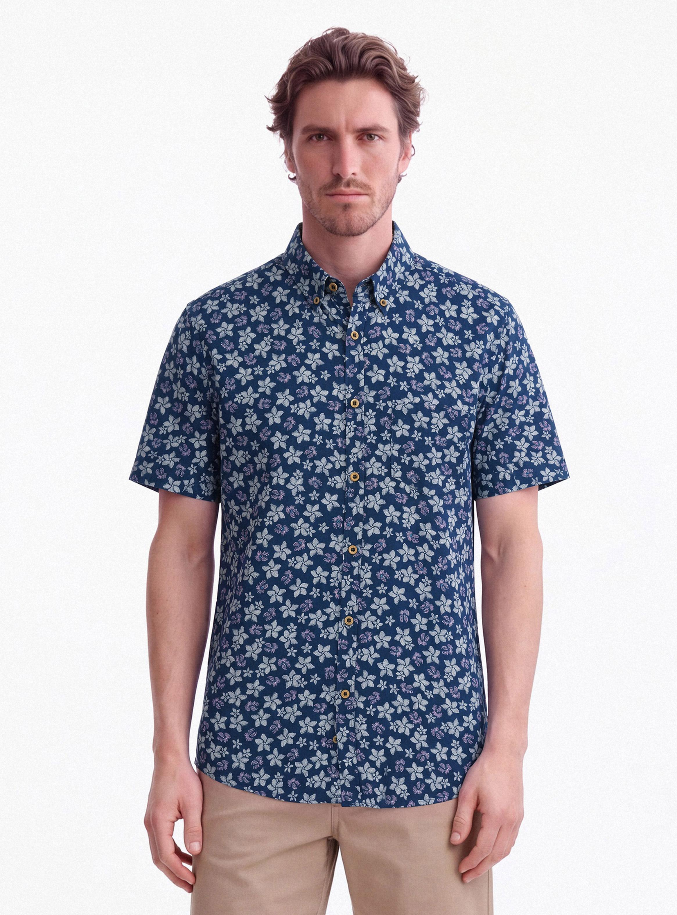Camisa Manga Corta Viscosa Printeada-0