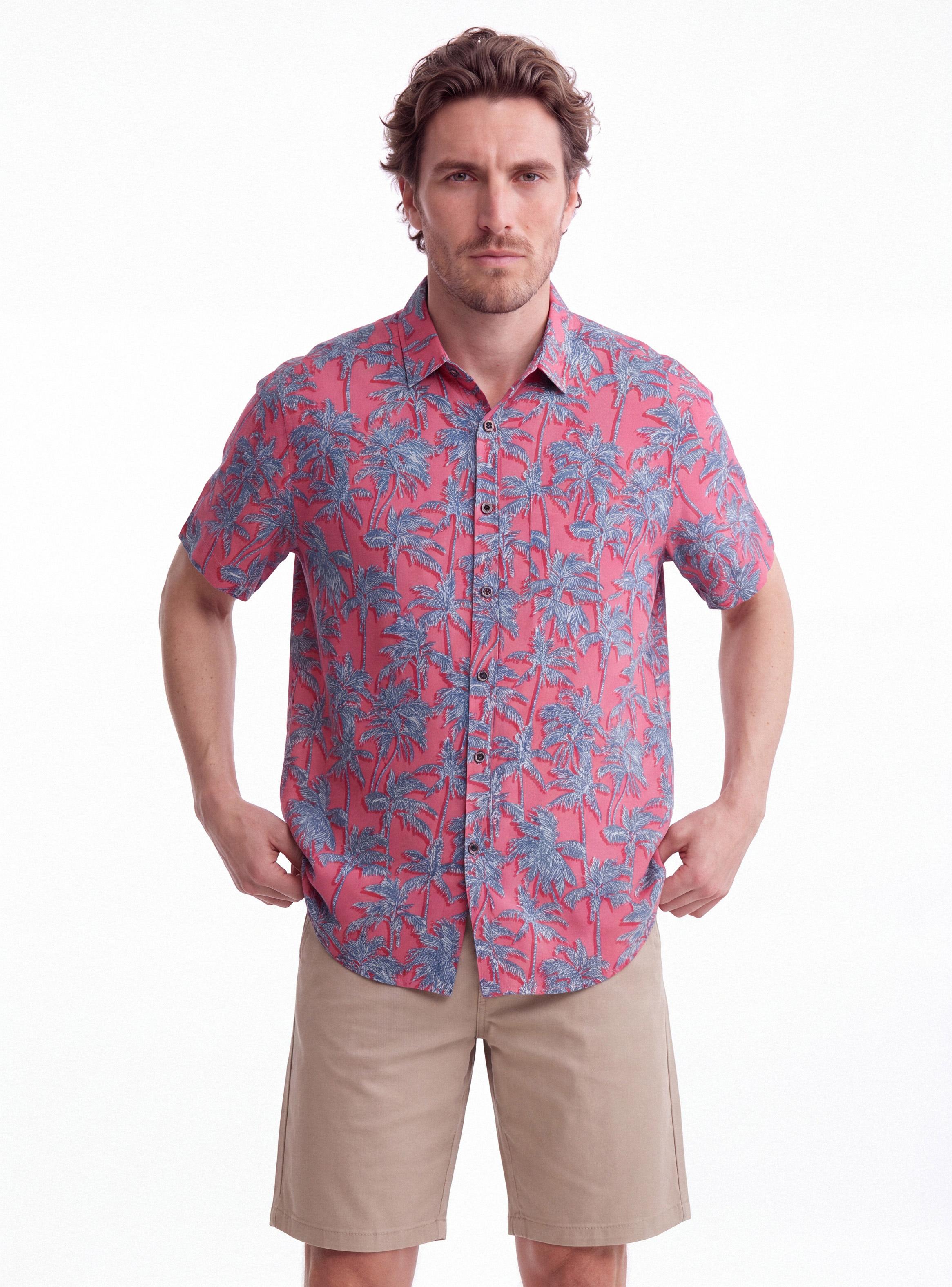Camisa Manga Corta Viscosa Printeada-0