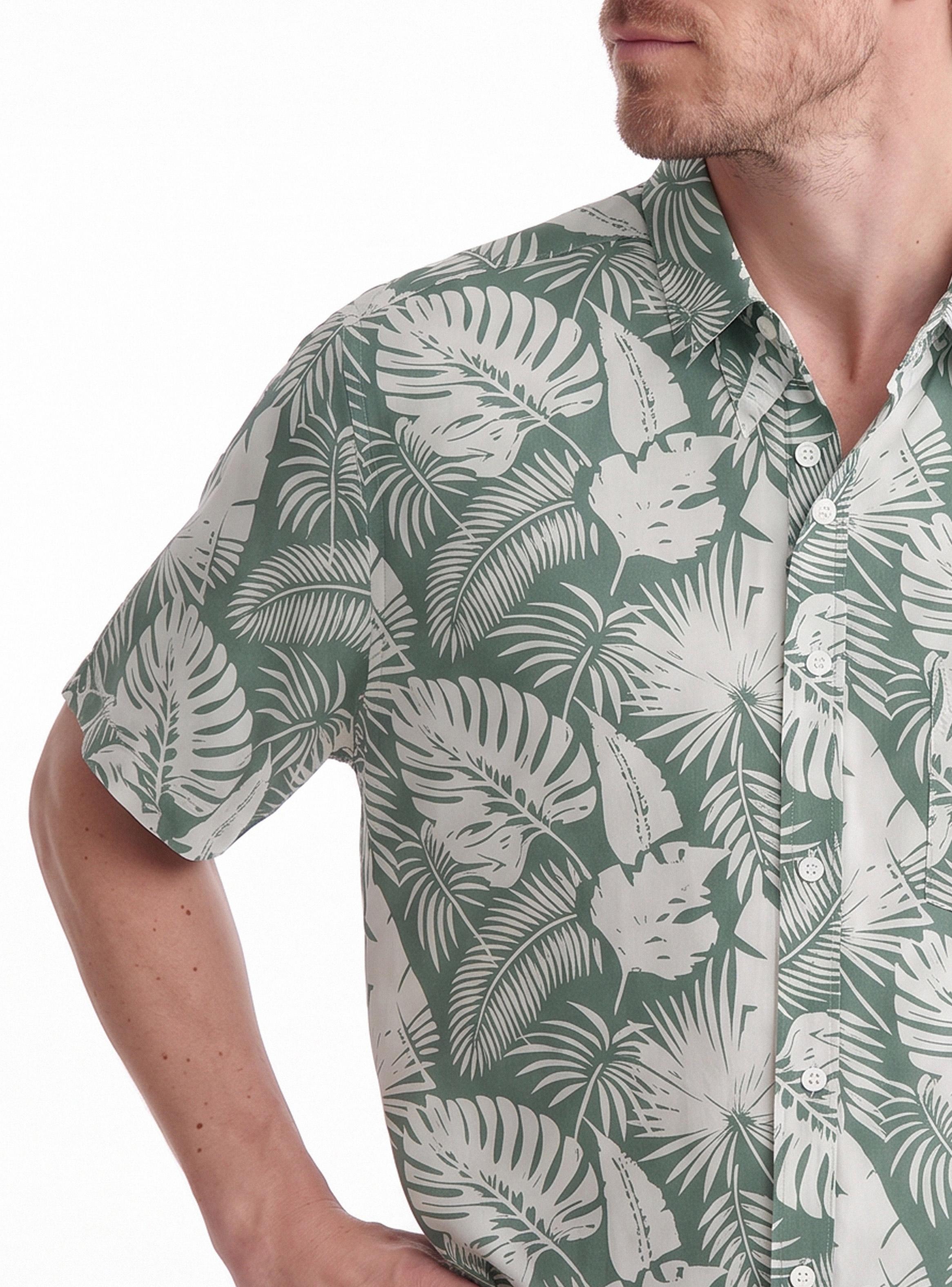 Camisa Manga Corta Algodón Print Hojas-3