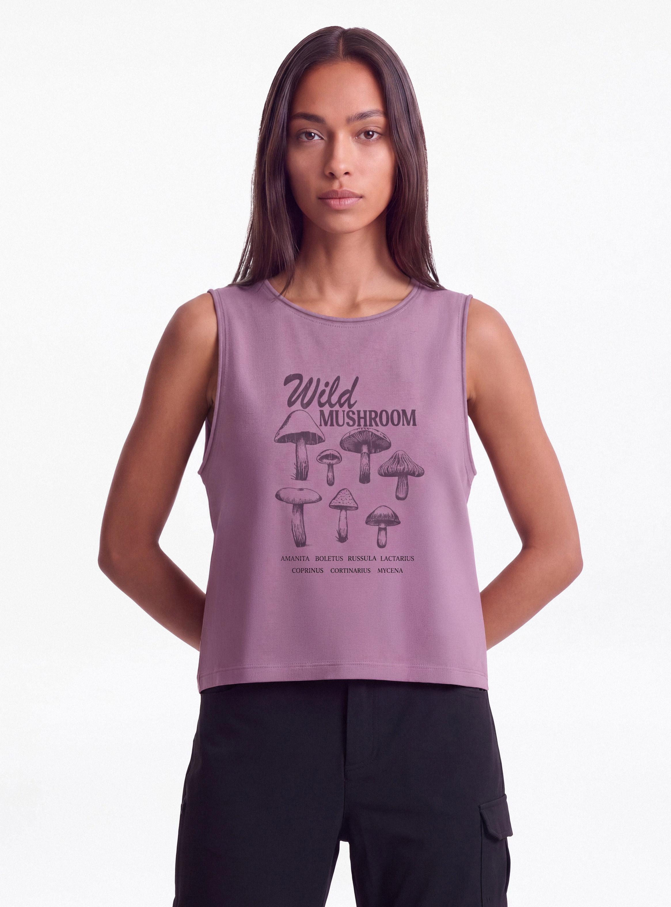 Polera Sin Mangas Diseño Estampado-0