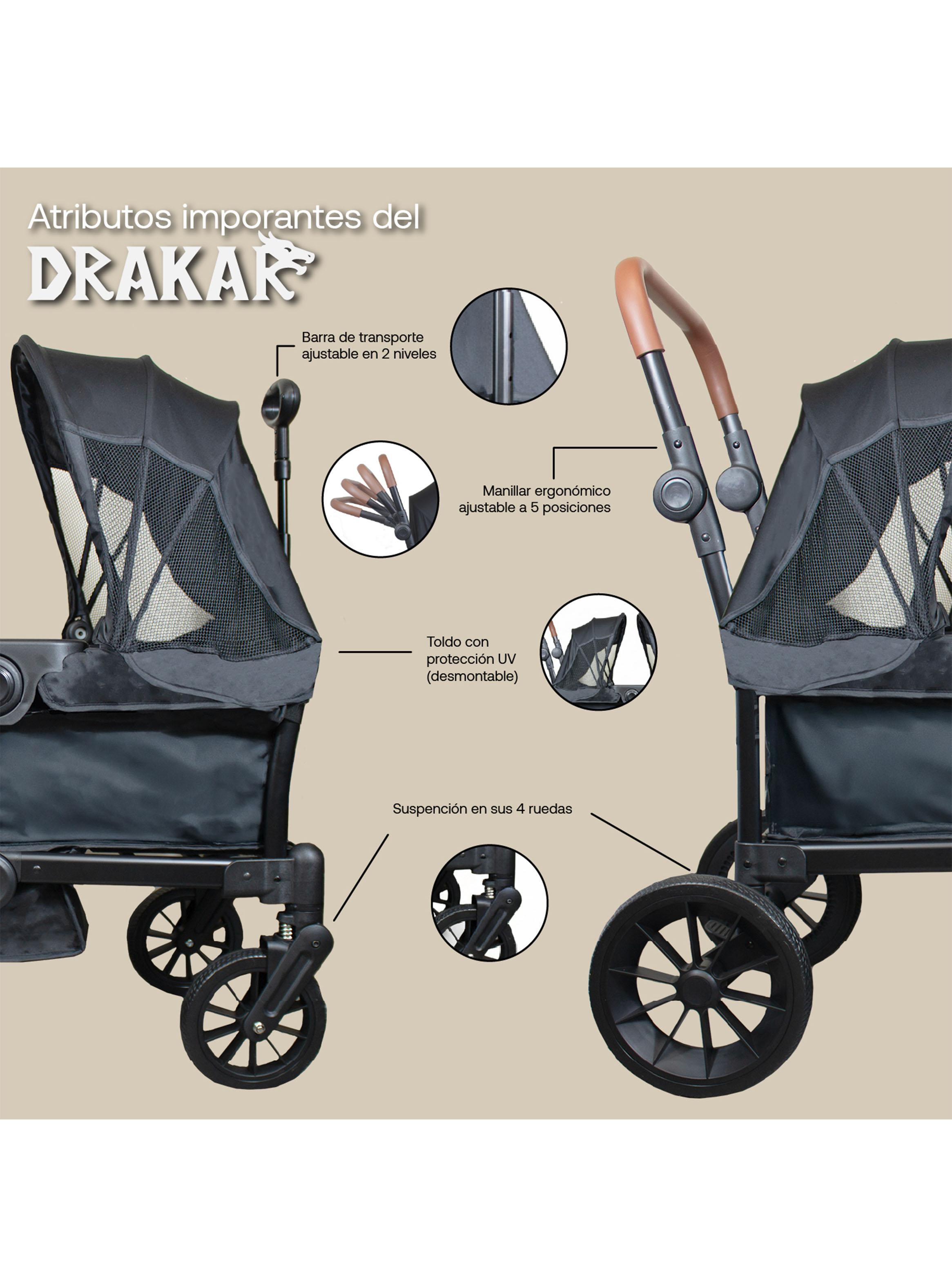 Carro de Paseo Coche Wagon Negro-3