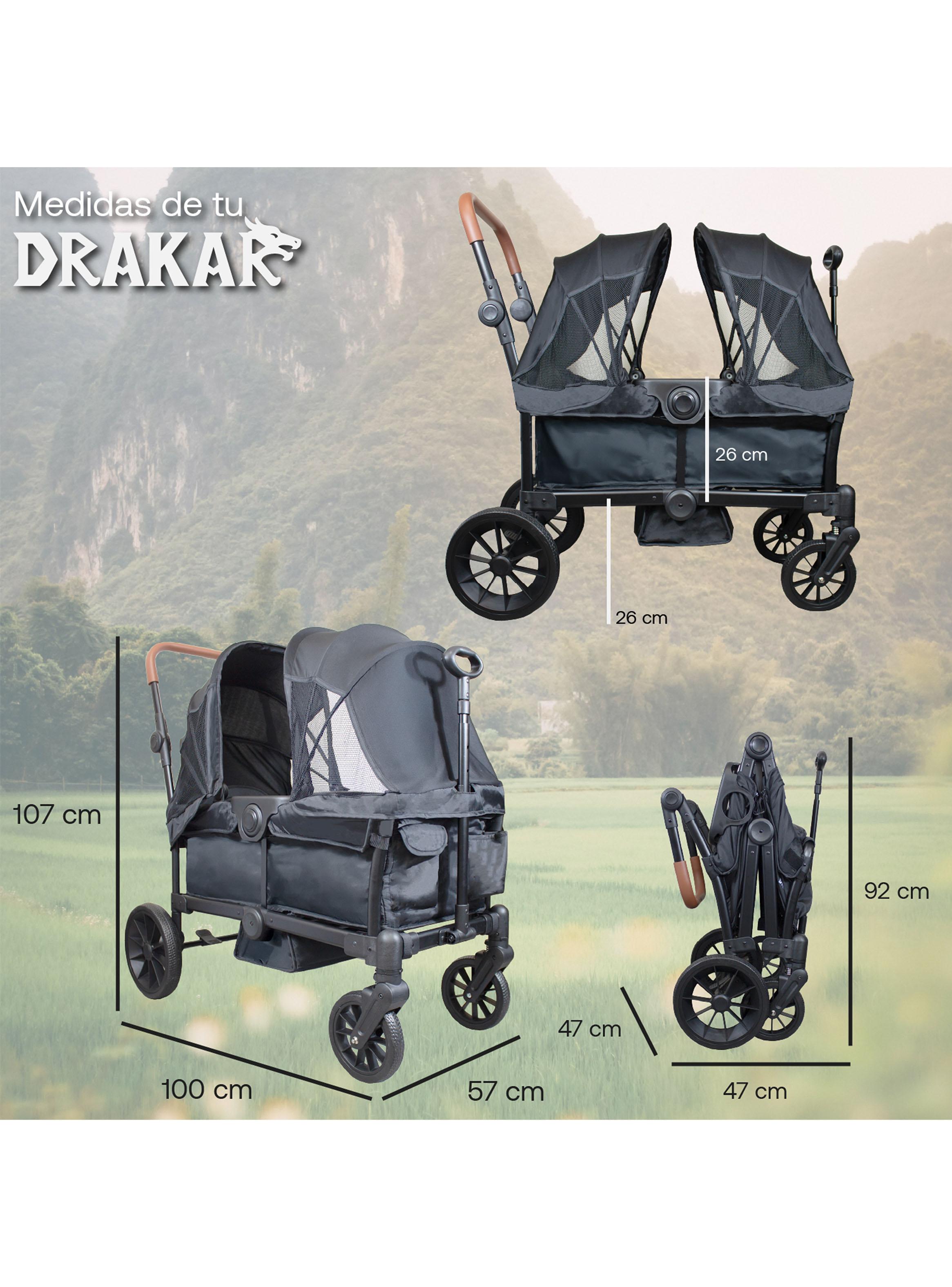 Carro de Paseo Coche Wagon Negro-1