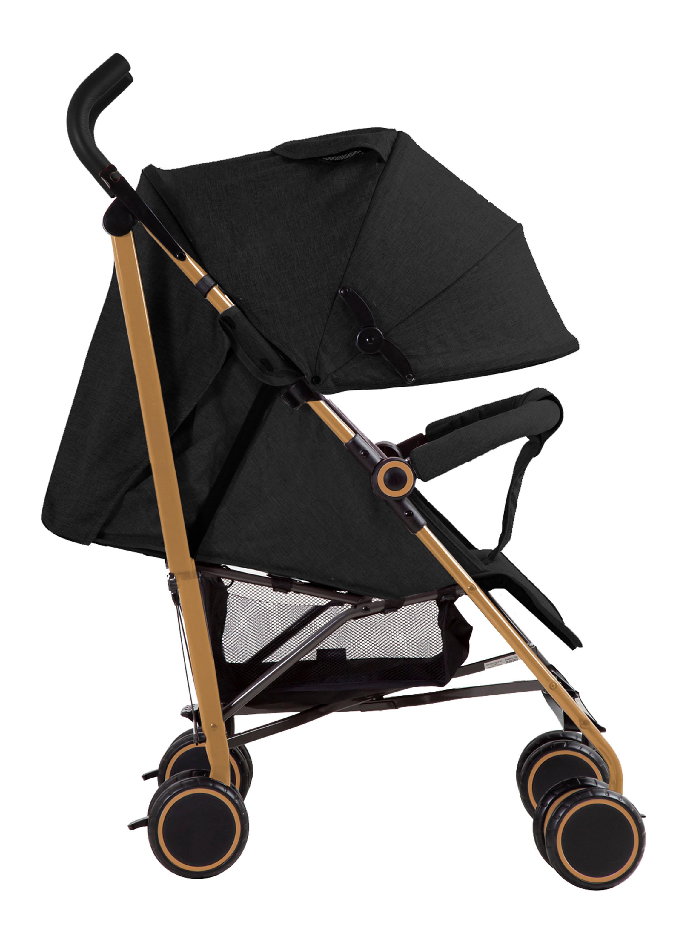 Coche Paragua Clap Negro Gold-1