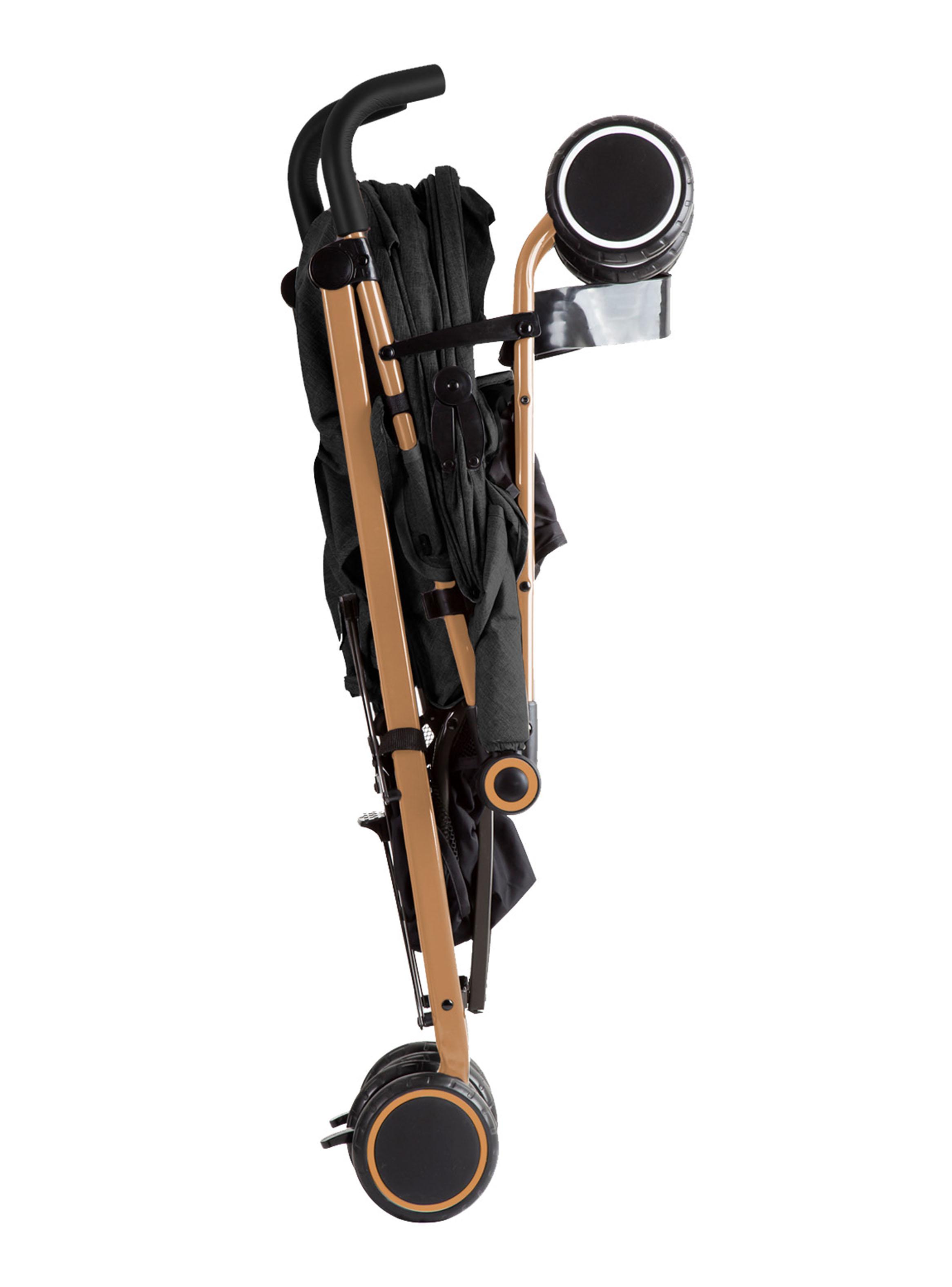 Coche Paragua Clap Negro Gold-3