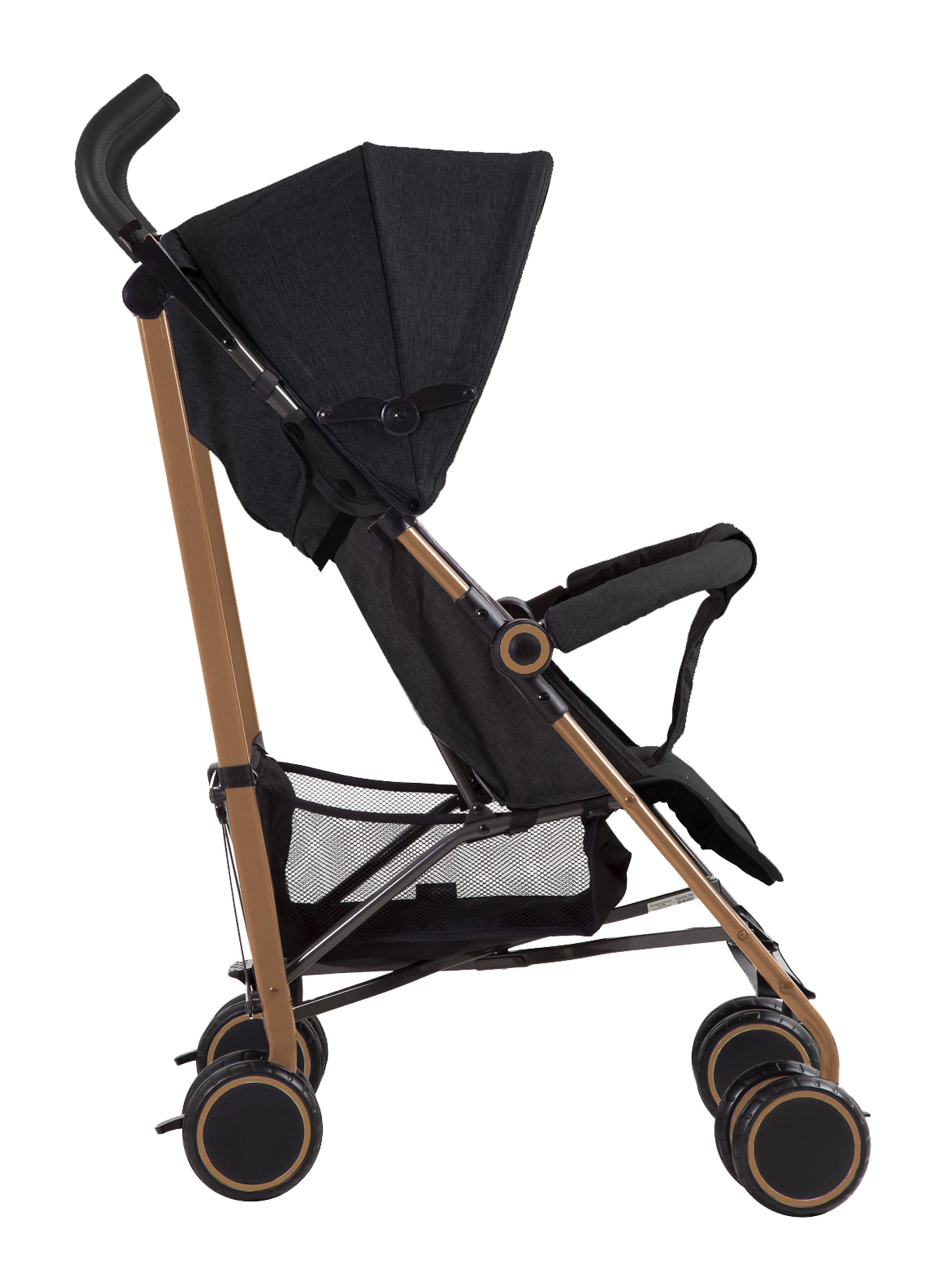 Coche Paragua Clap Negro Gold-2