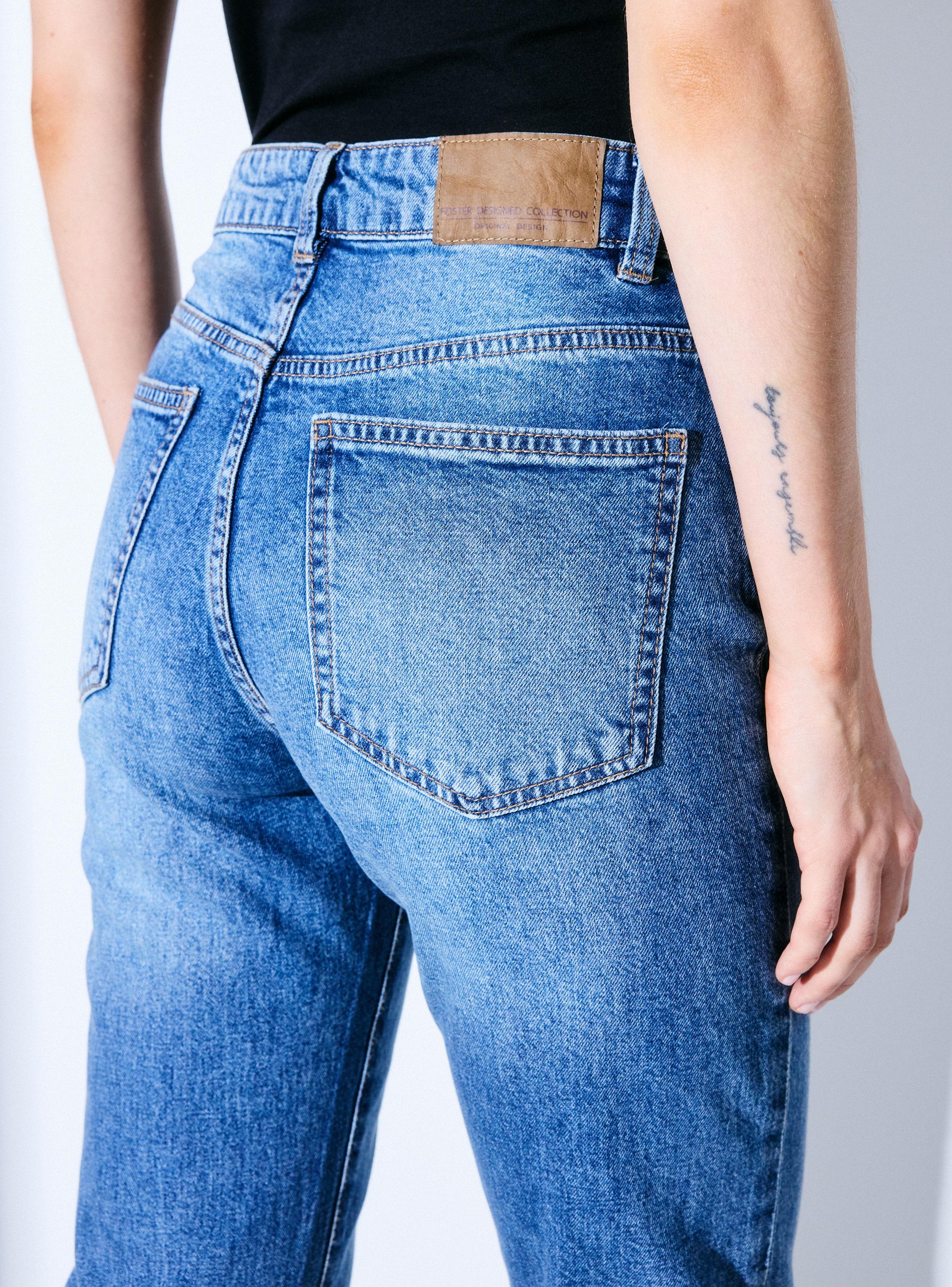 Jeans Straight Básico Tiro Medio-3