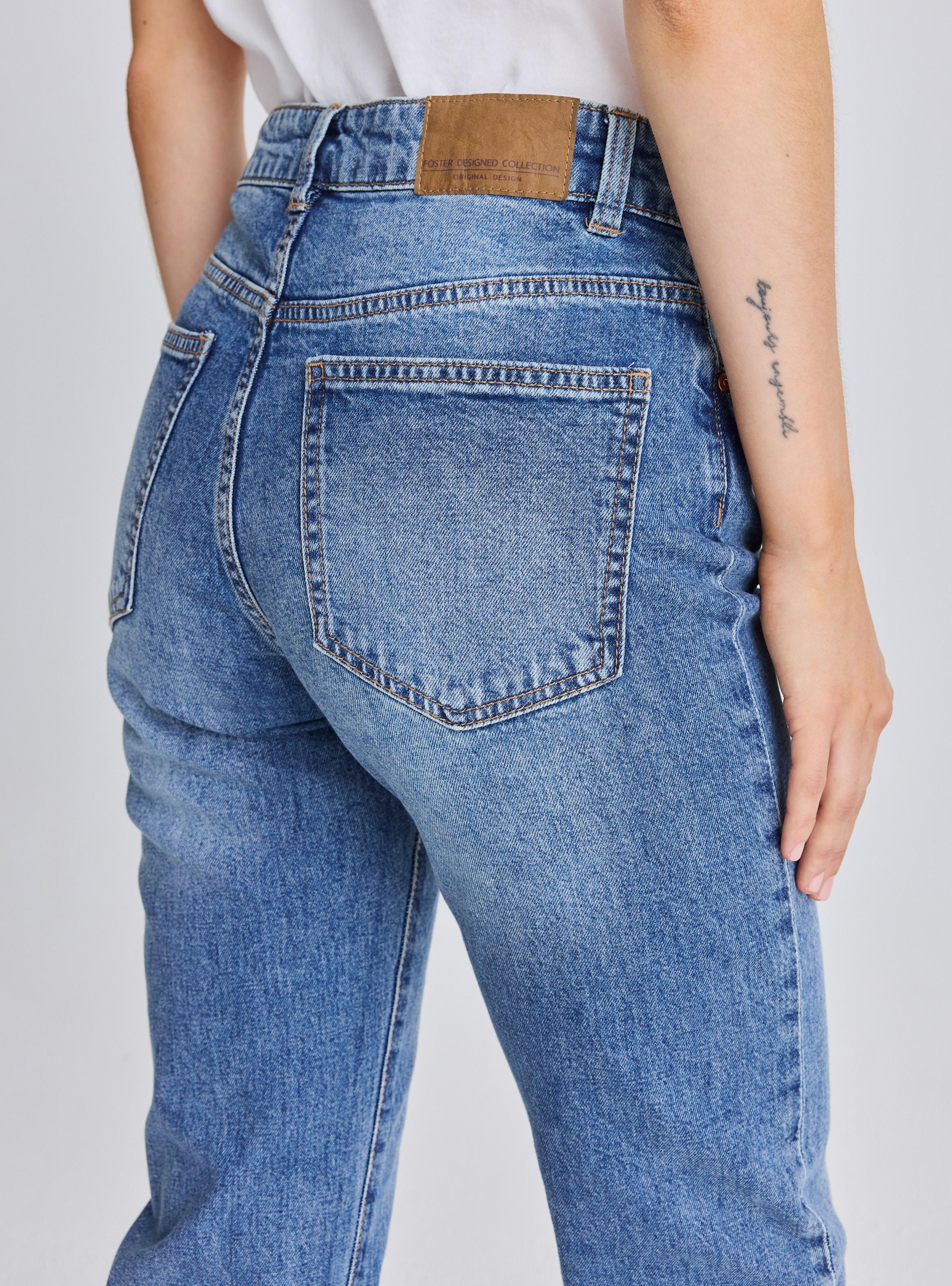 Jeans Straight Básico Tiro Medio-3