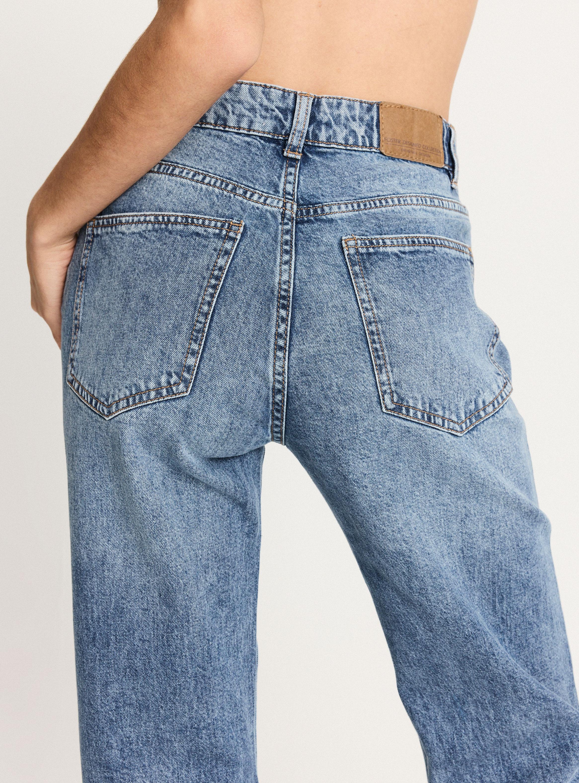 Jeans Straight Básico Tiro Medio-3