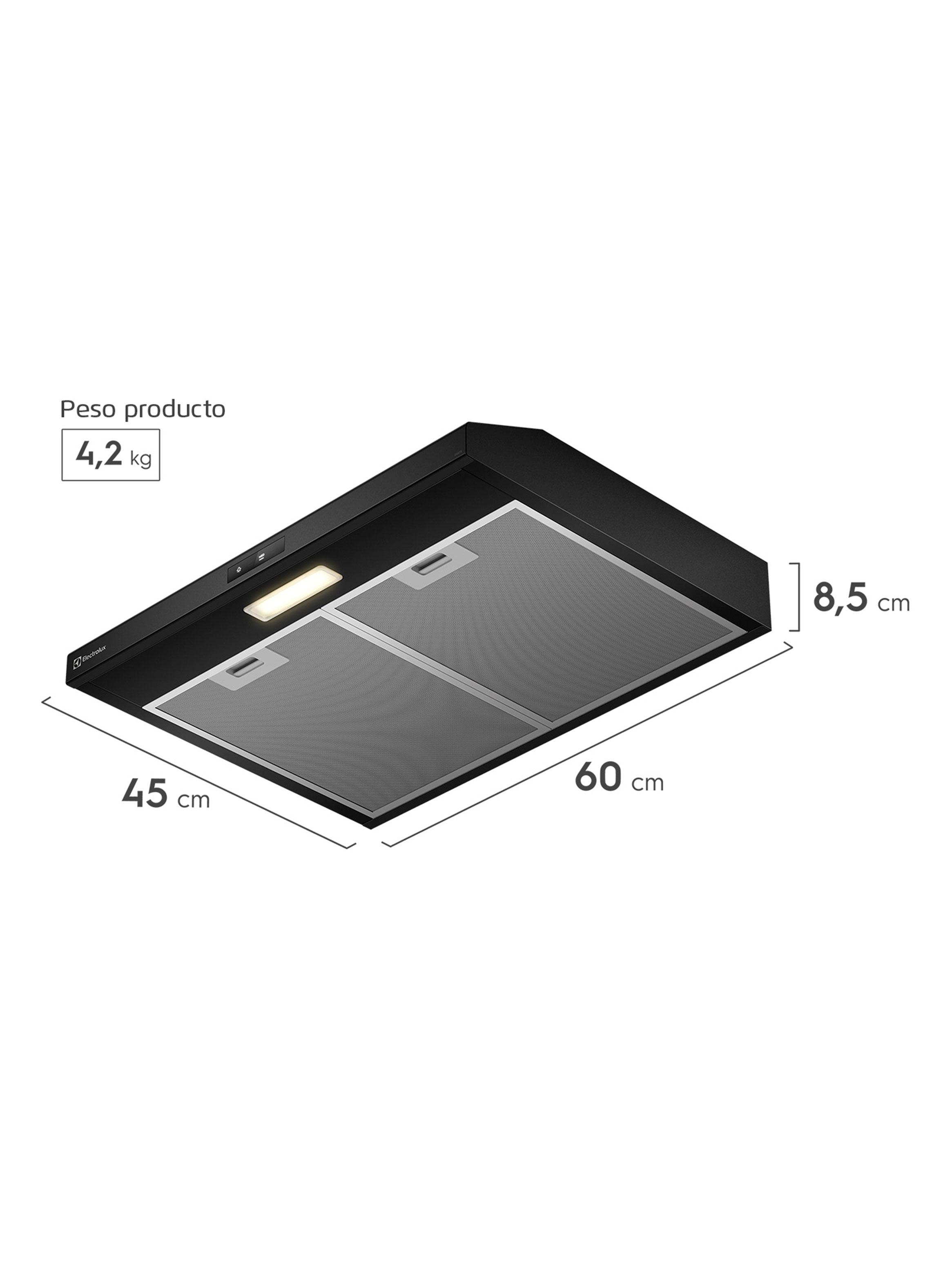 Campana Tradicional DE6TB Negro 60 cm-2