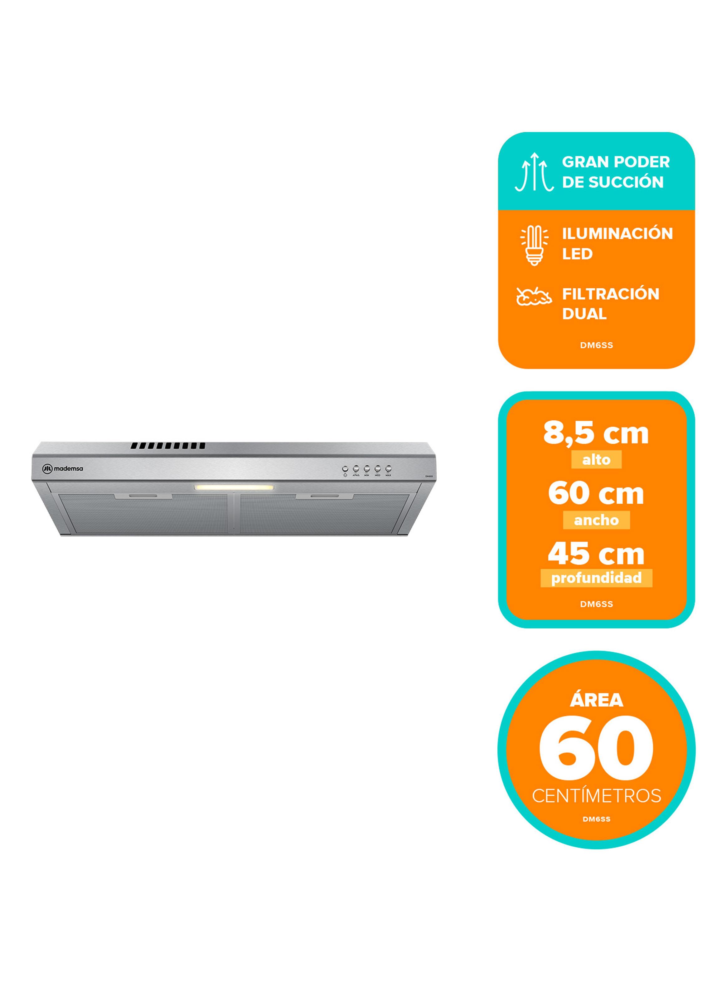 Campana Tradicional DM6SS Inox 60 cm-1