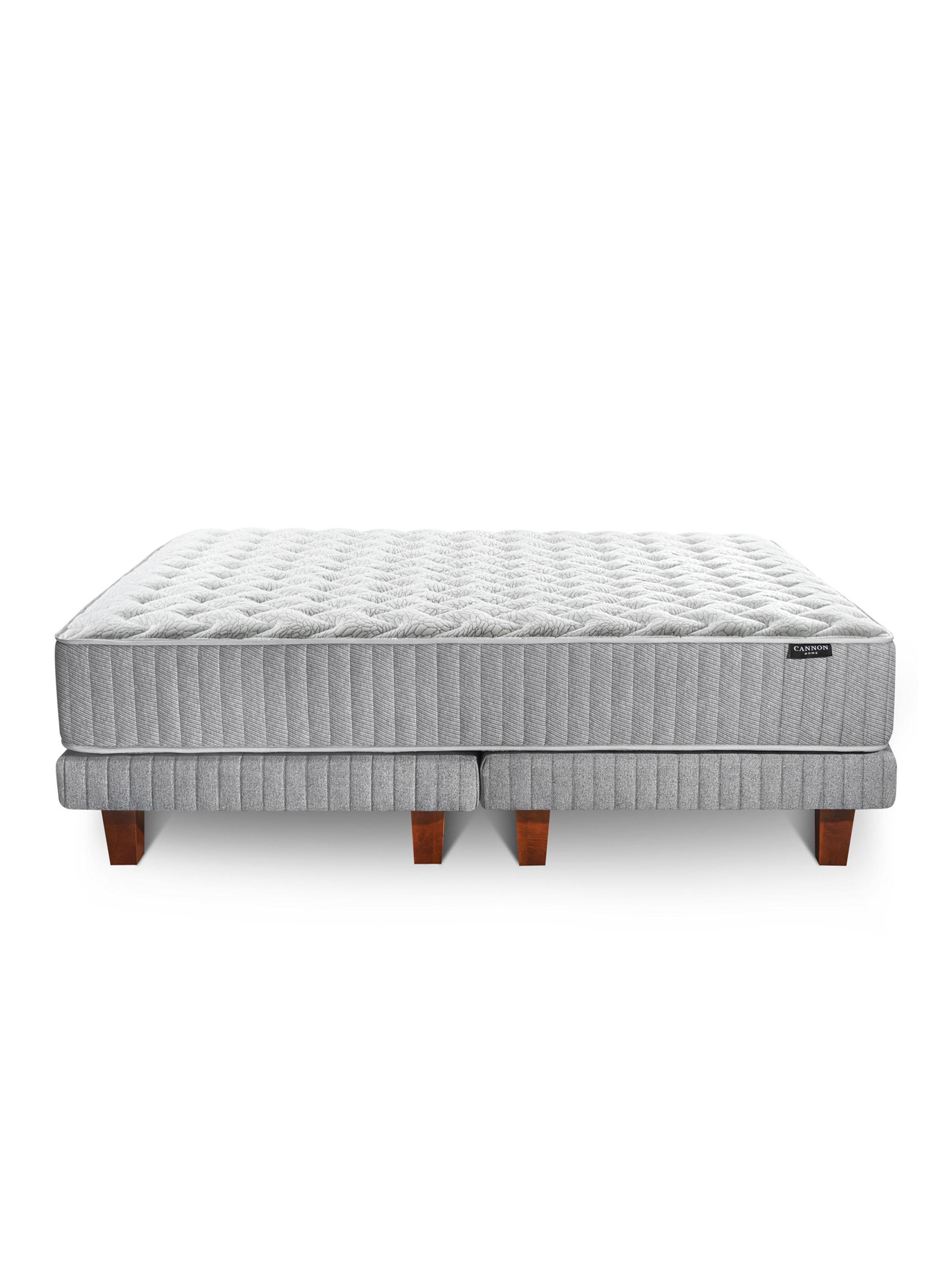 Cama Europea Hybrid Cotton 2 Plazas Base Dividida + Respaldo Marengo-2