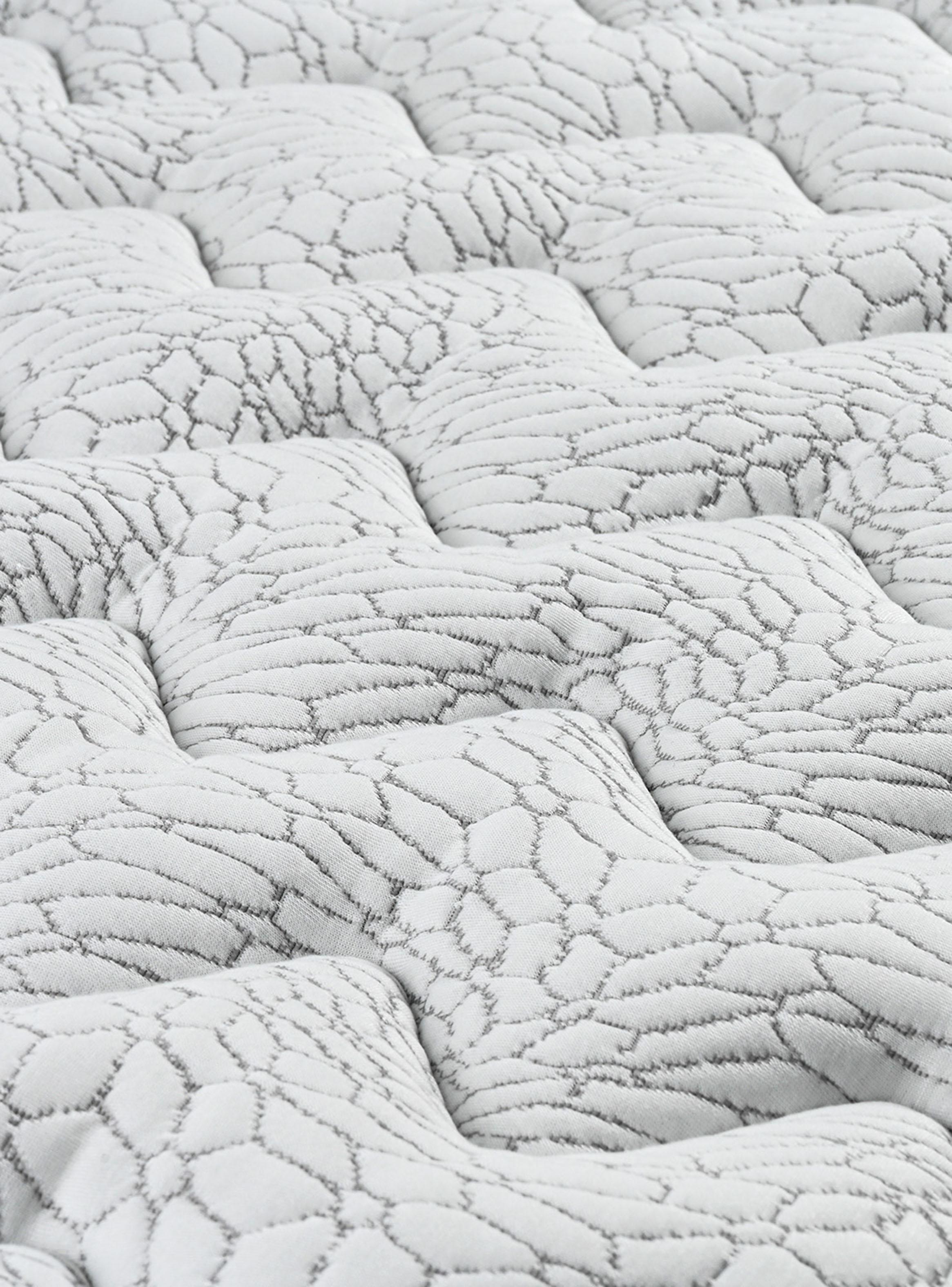 Cama Europea Hybrid Cotton 2 Plazas Base Dividida + Respaldo + Veladores Volga-5