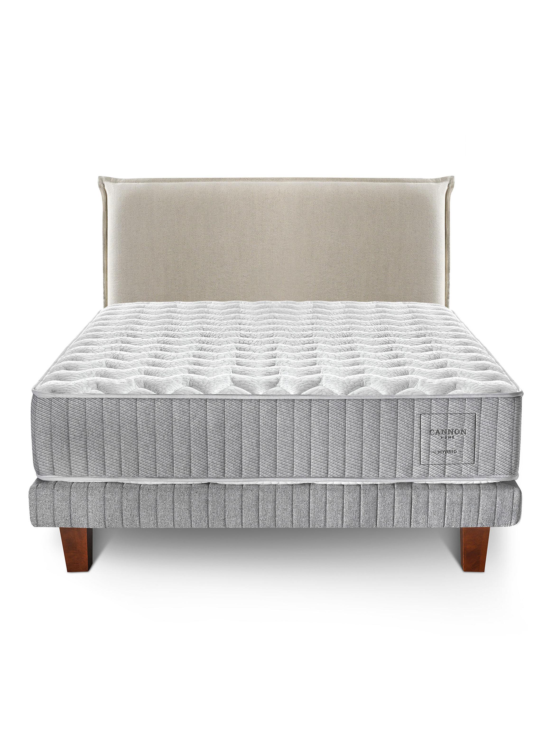 Cama Europea Hybrid Cotton 2 Plazas Base Dividida + Respaldo-1