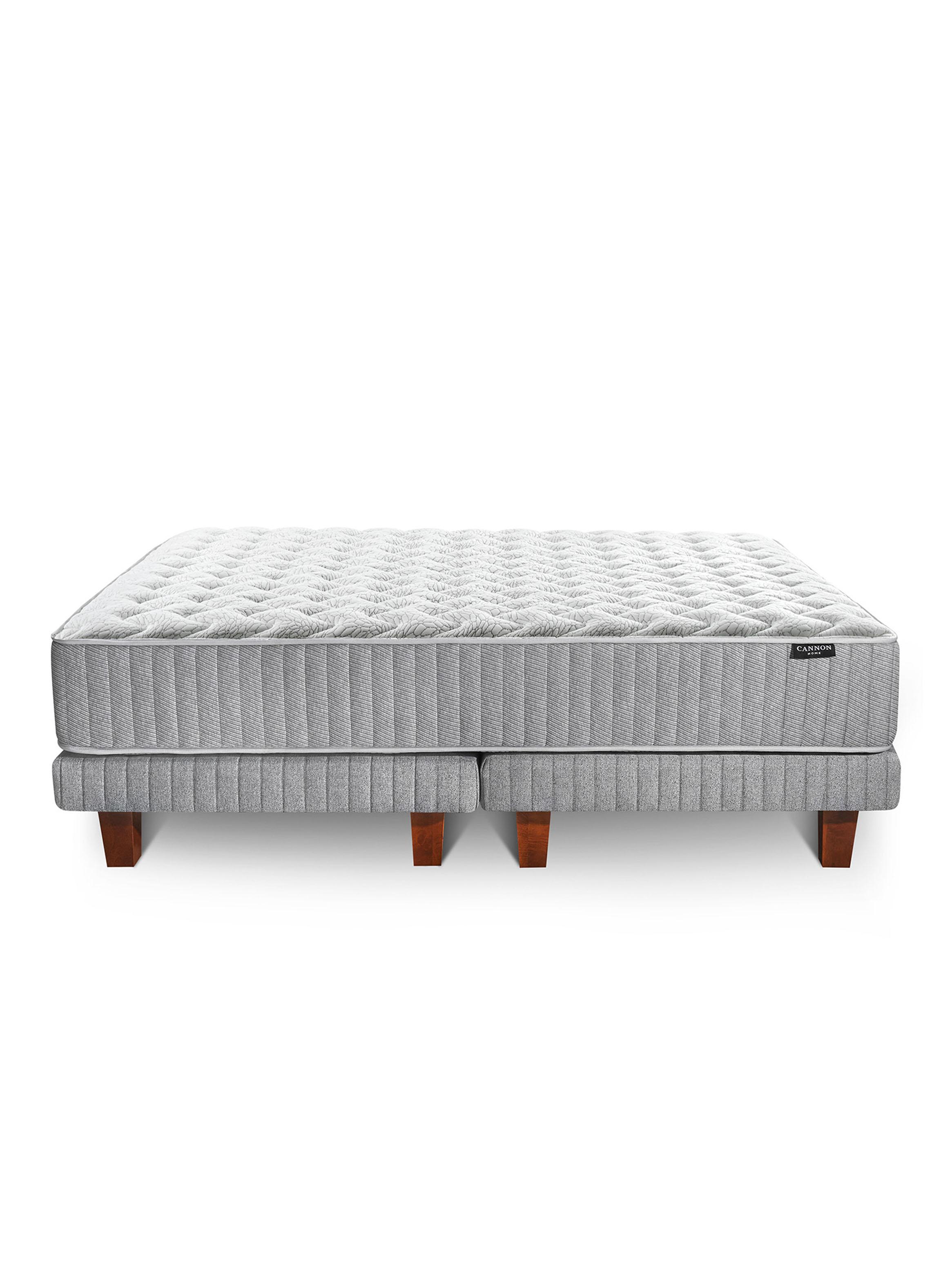 Cama Europea 2 Plazas Hybrid Cotton Base Dividida + Respaldo-2