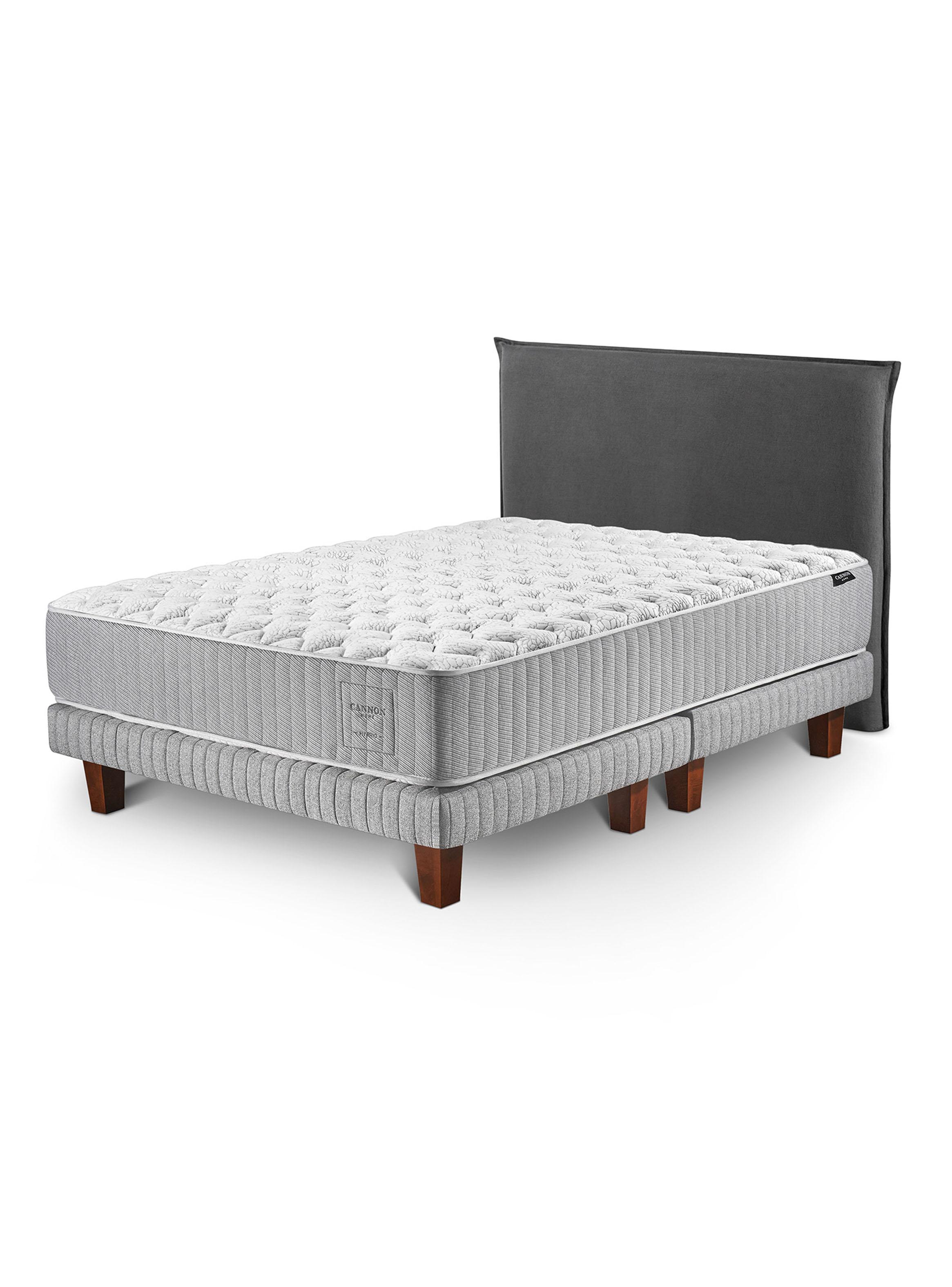 Cama Europea 2 Plazas Hybrid Cotton Base Dividida + Respaldo-0