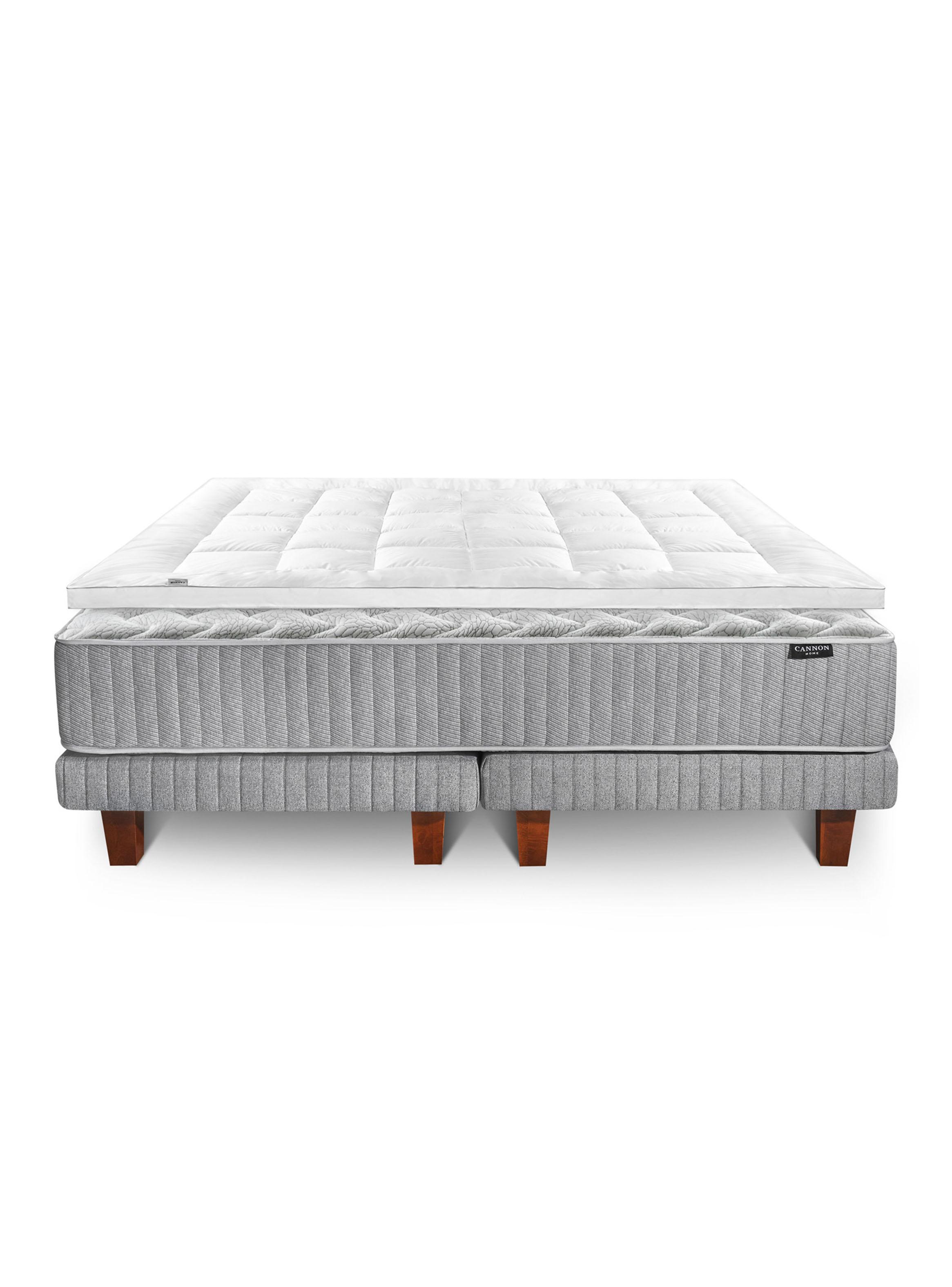Cama Europea Hybrid Cotton 2 Plazas Base Dividida + Almohadas + Topper-2