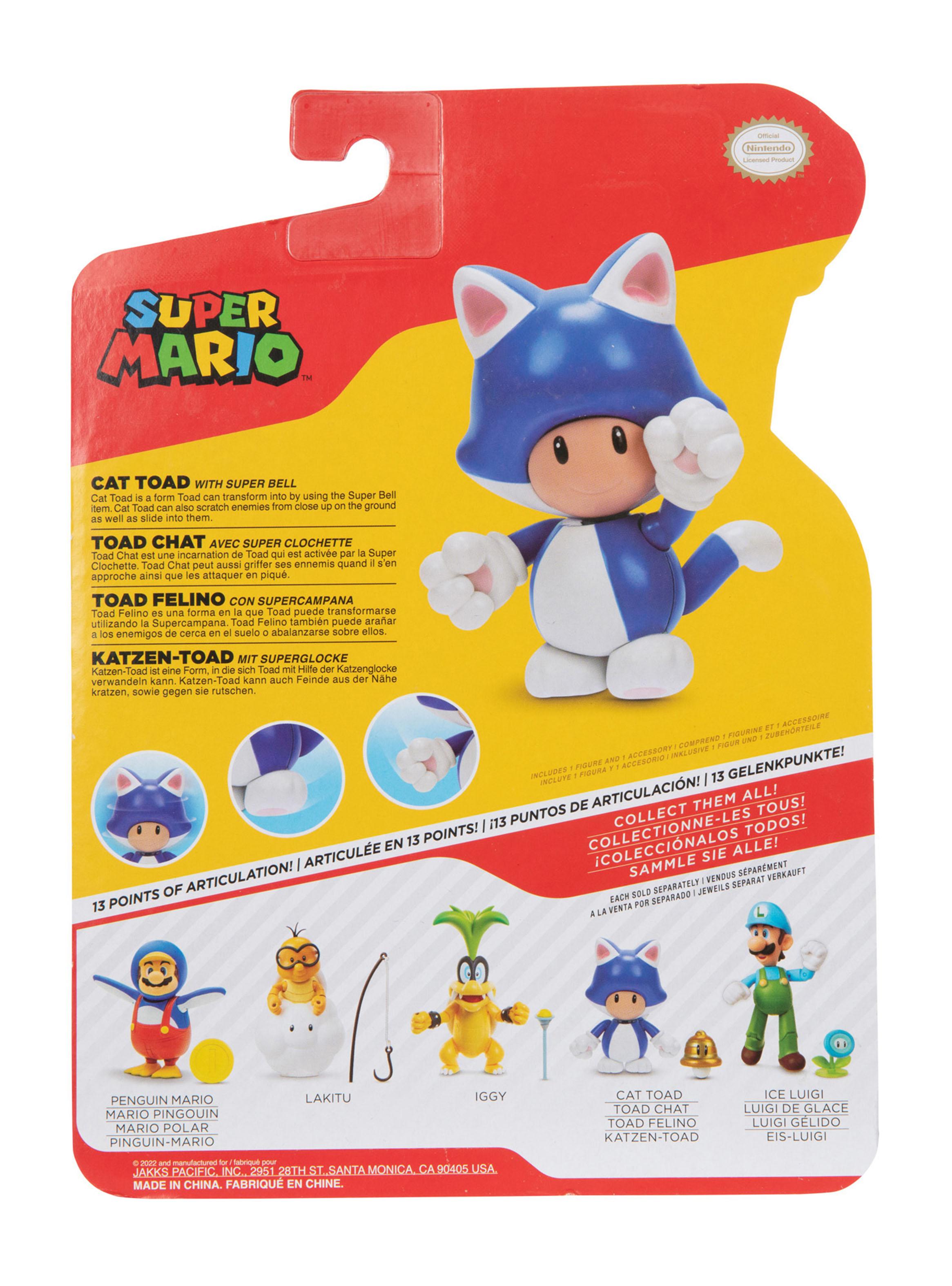 Figura de Acción Super Mario Toad Felino 10 cm-3