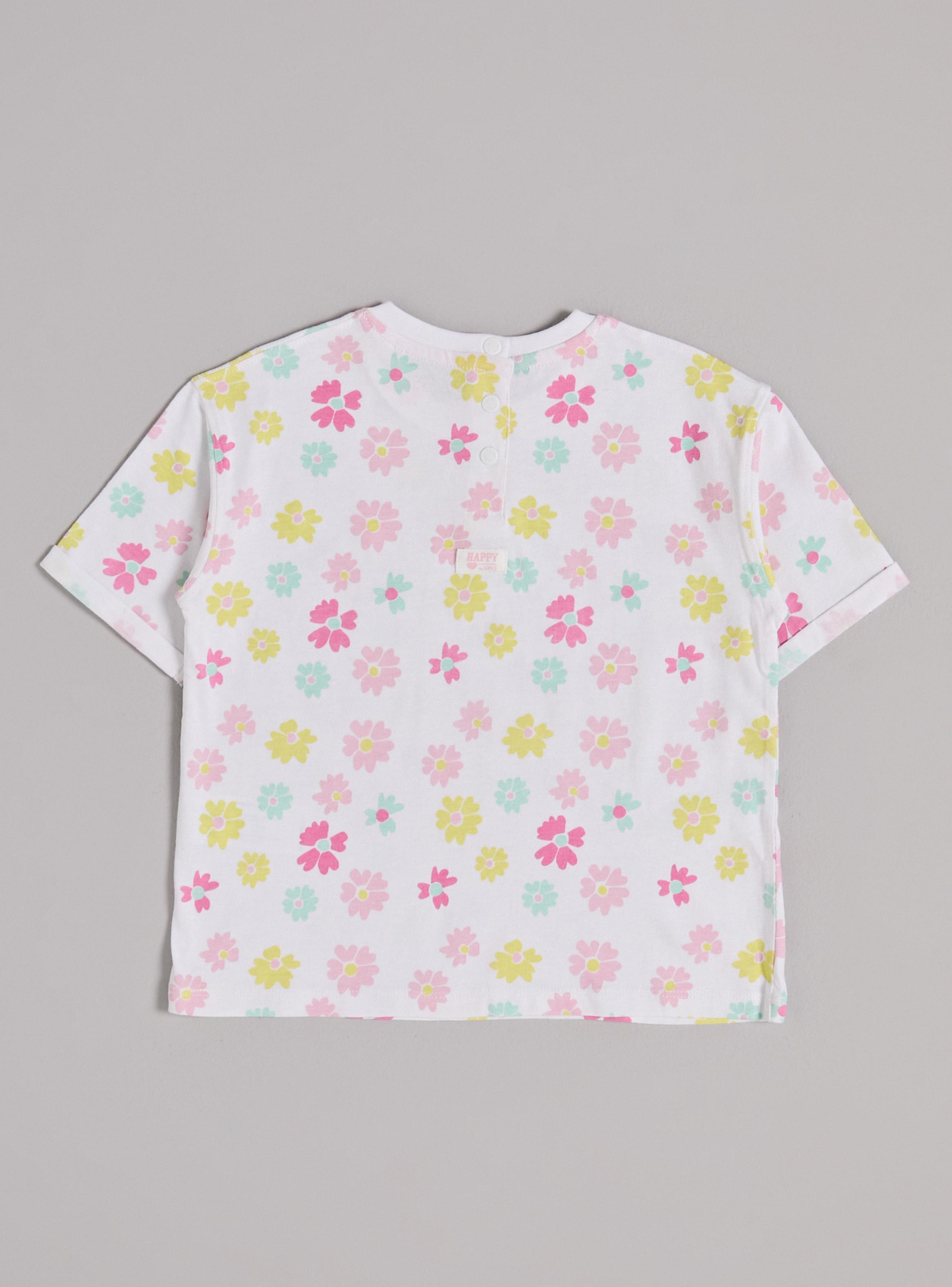 Polera Diseño Manga Corta con Cuello Redondo Niña-2