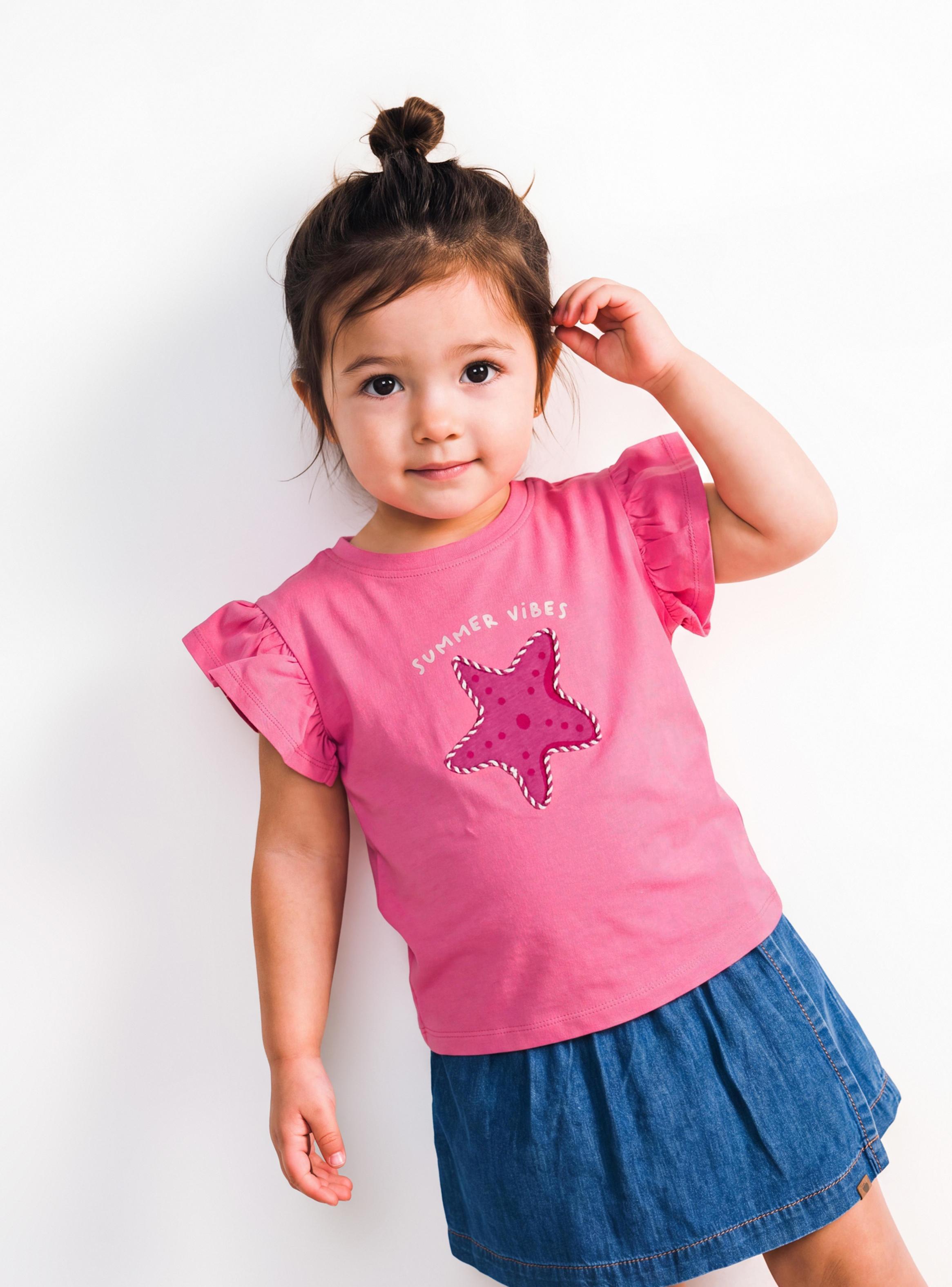 Polera Estampado Marino con Manga Vuelo-0