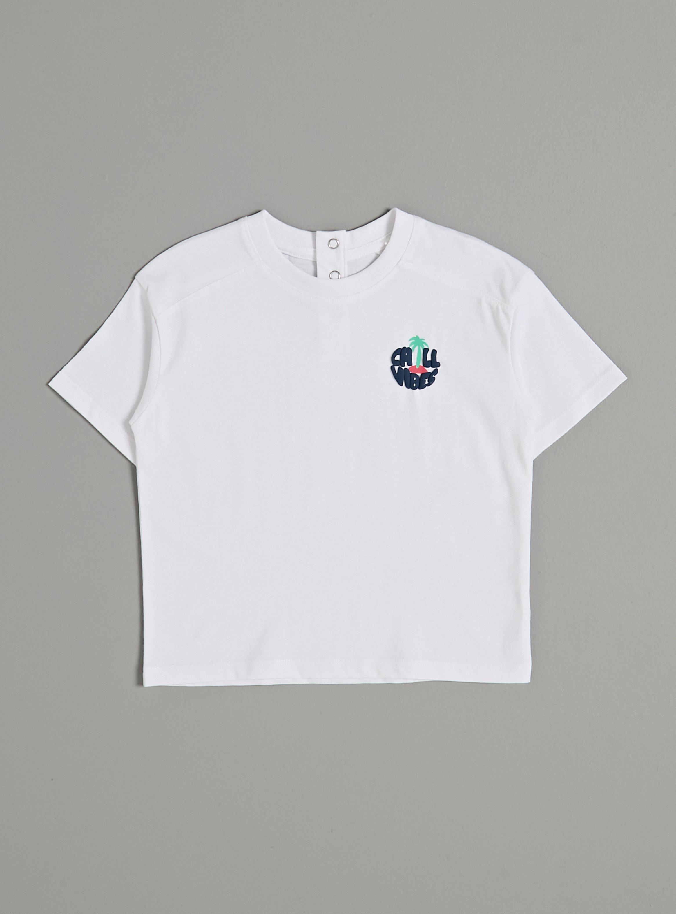 Polera Manga Corta Cuello Redondo con Estampado-1