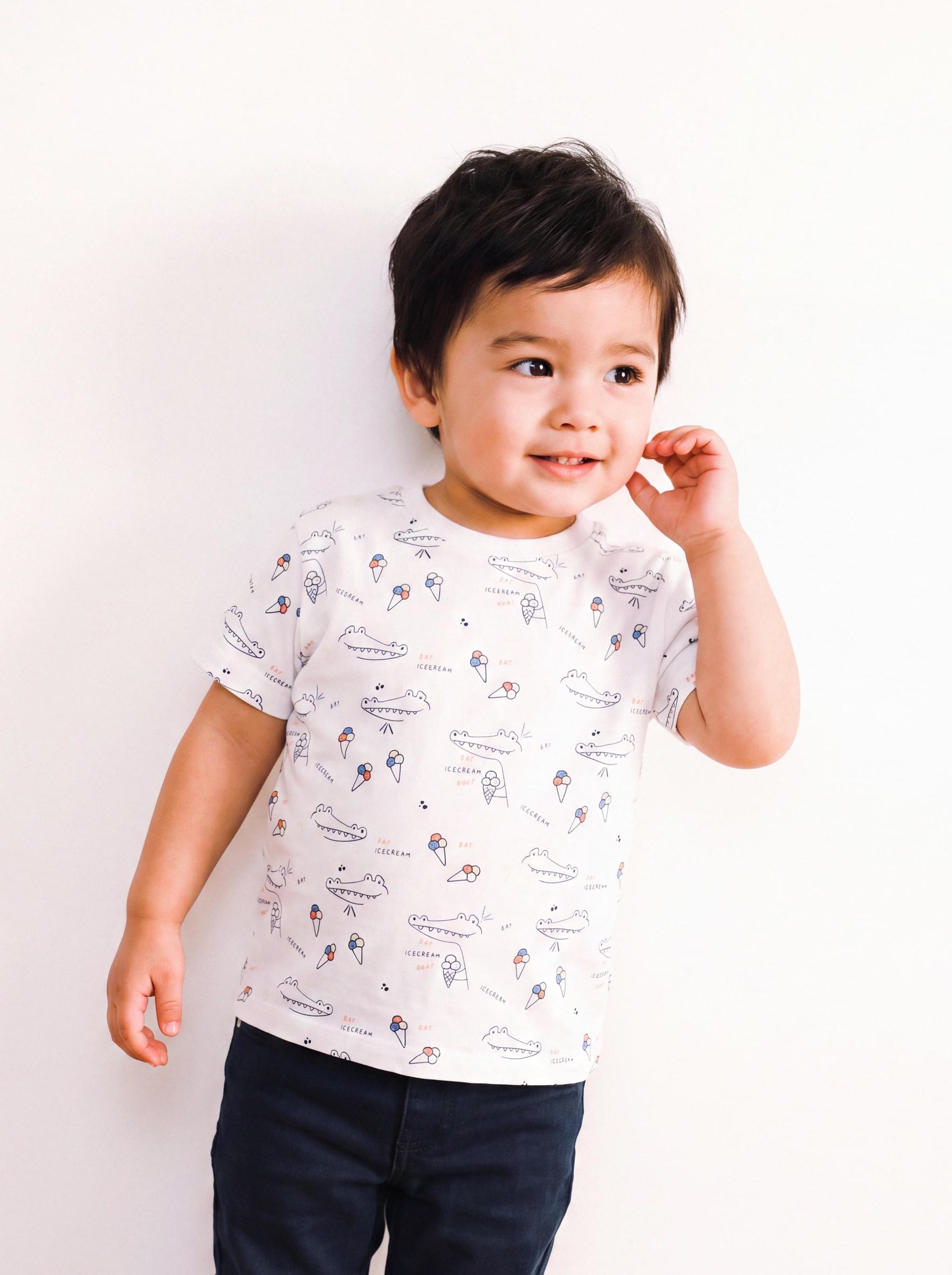 Polera Manga Corta Regular Fit con Estampado-0