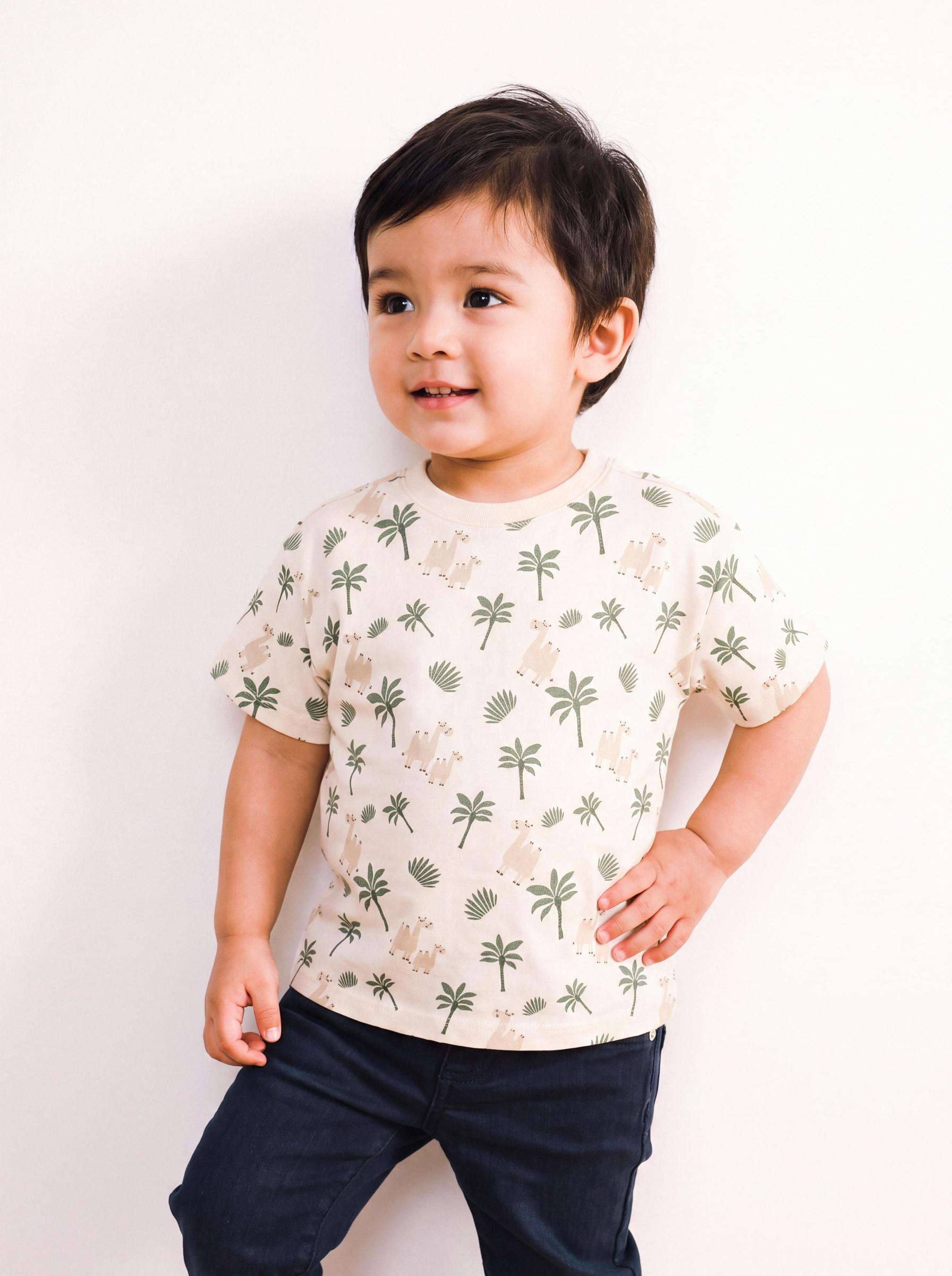 Polera Manga Corta Regular Fit con Estampado-0