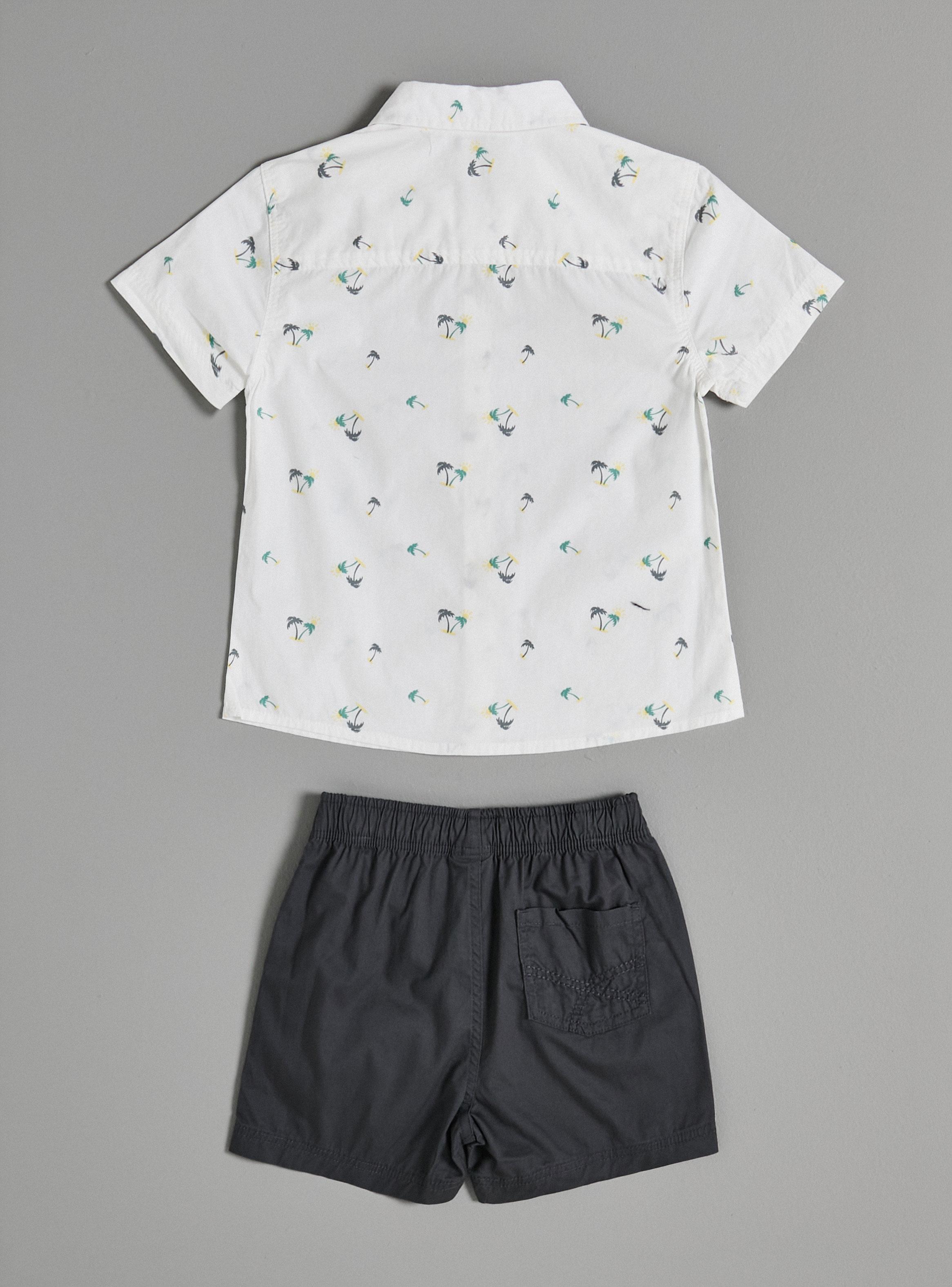 Conjunto Camisa Estampada y Short Liso-2