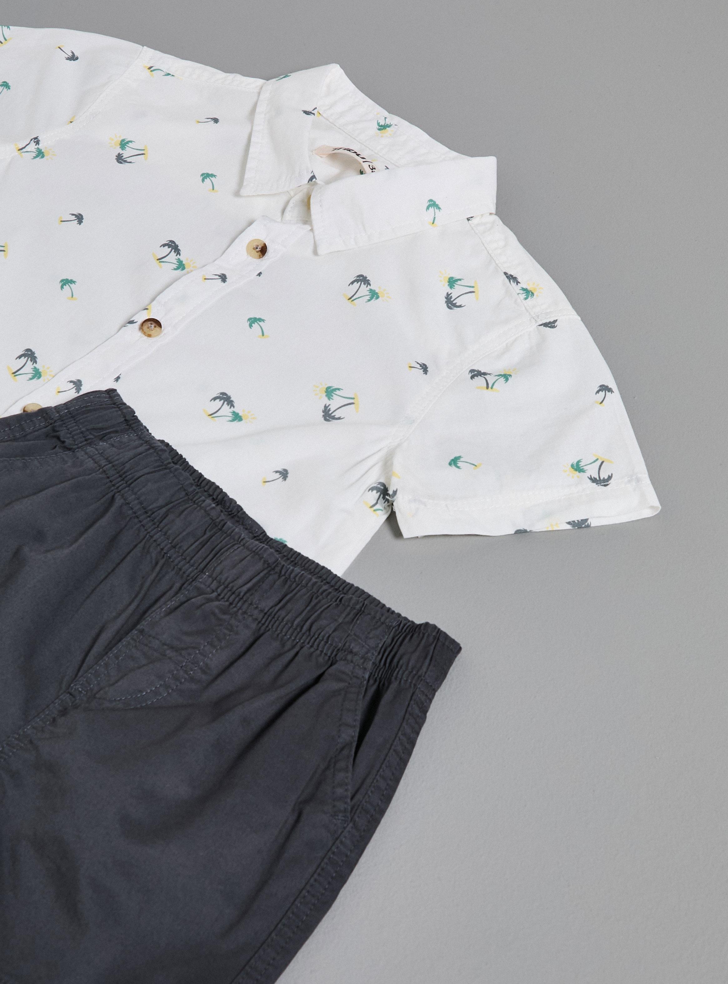 Conjunto Camisa Estampada y Short Liso-3